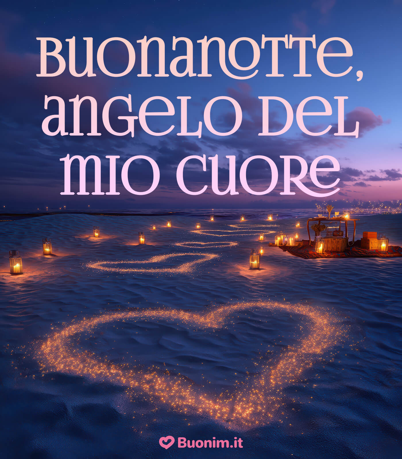 Ti amo tantissimo e ti auguro una dolce notte Frasi d’amore con immagini dolci per augurare la buonanotte in modo speciale