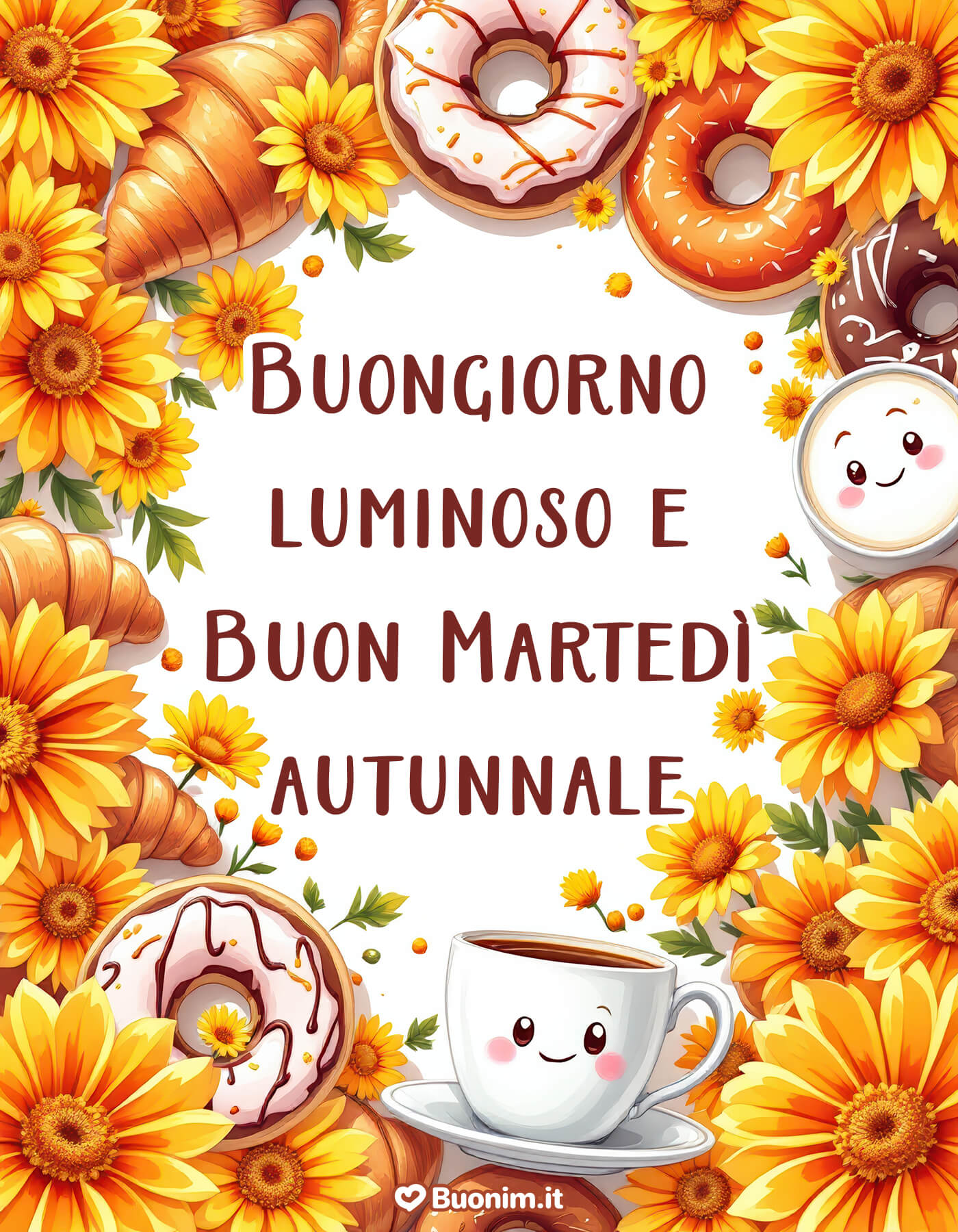 Buon martedì autunnale con messaggi di pace e abbracci sinceri Frasi di buon martedì autunnale piene di dolcezza e affetto per chi ami