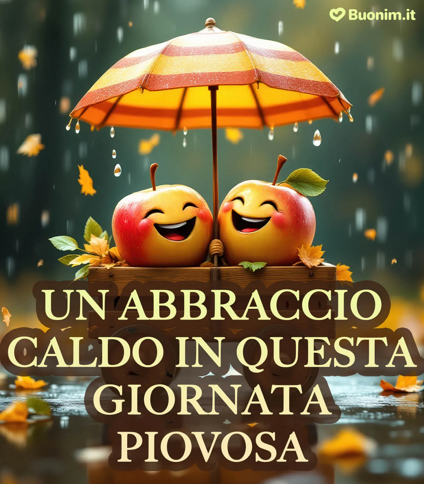 Frasi di buongiorno con la pioggia che portano affetto e calore