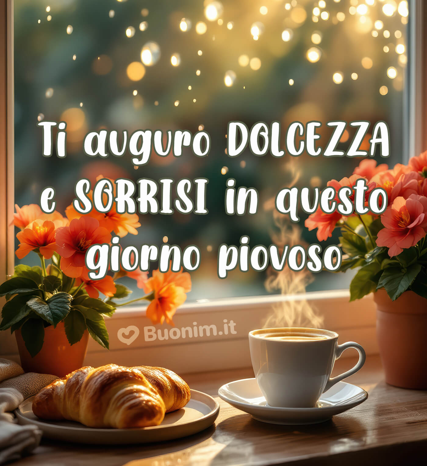 Buongiorno con la pioggia e un caffè caldo per coccolarti un po’ Frasi divertenti sulla pioggia che regalano buonumore