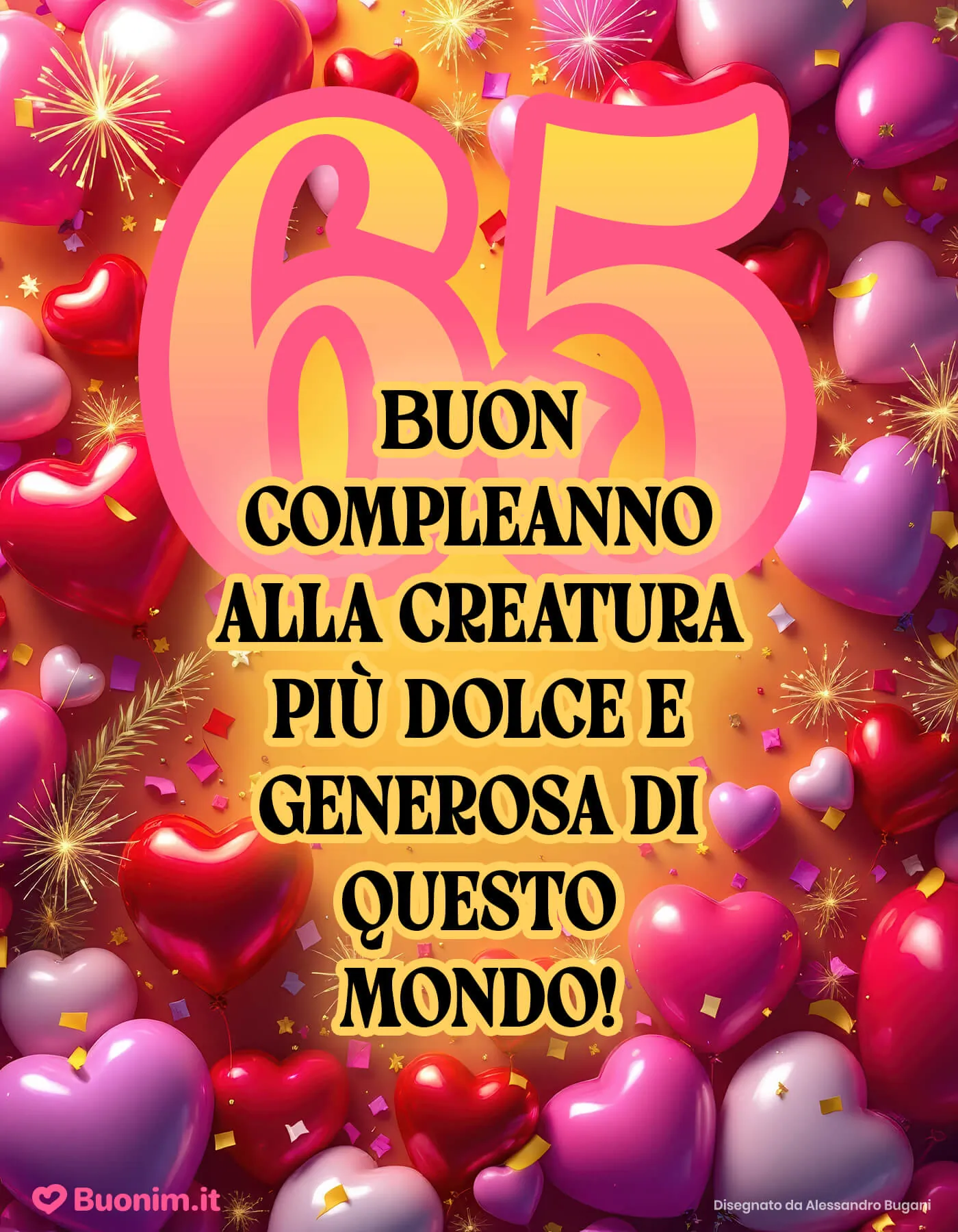 Frasi per un compleanno di 65 anni di una donna da leggere col sorriso e inviare subito con un click