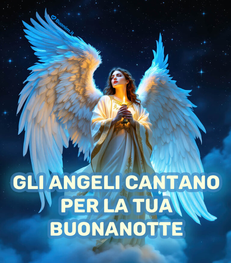 Immagini di Buonanotte con gli Angeli Custodi e Stelle - Buonim!