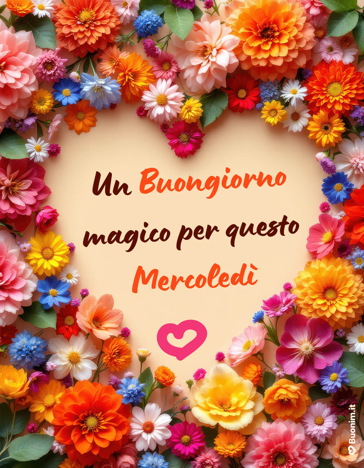 Il senso della vita, buongiorno e buon mercoledì Tra colori e fiori che abbracciano il cuore, ti auguro pace e gratitudine. Che il senso della vita sia nei piccoli gesti e che questo mercoledì ti porti sorrisi da condividere.