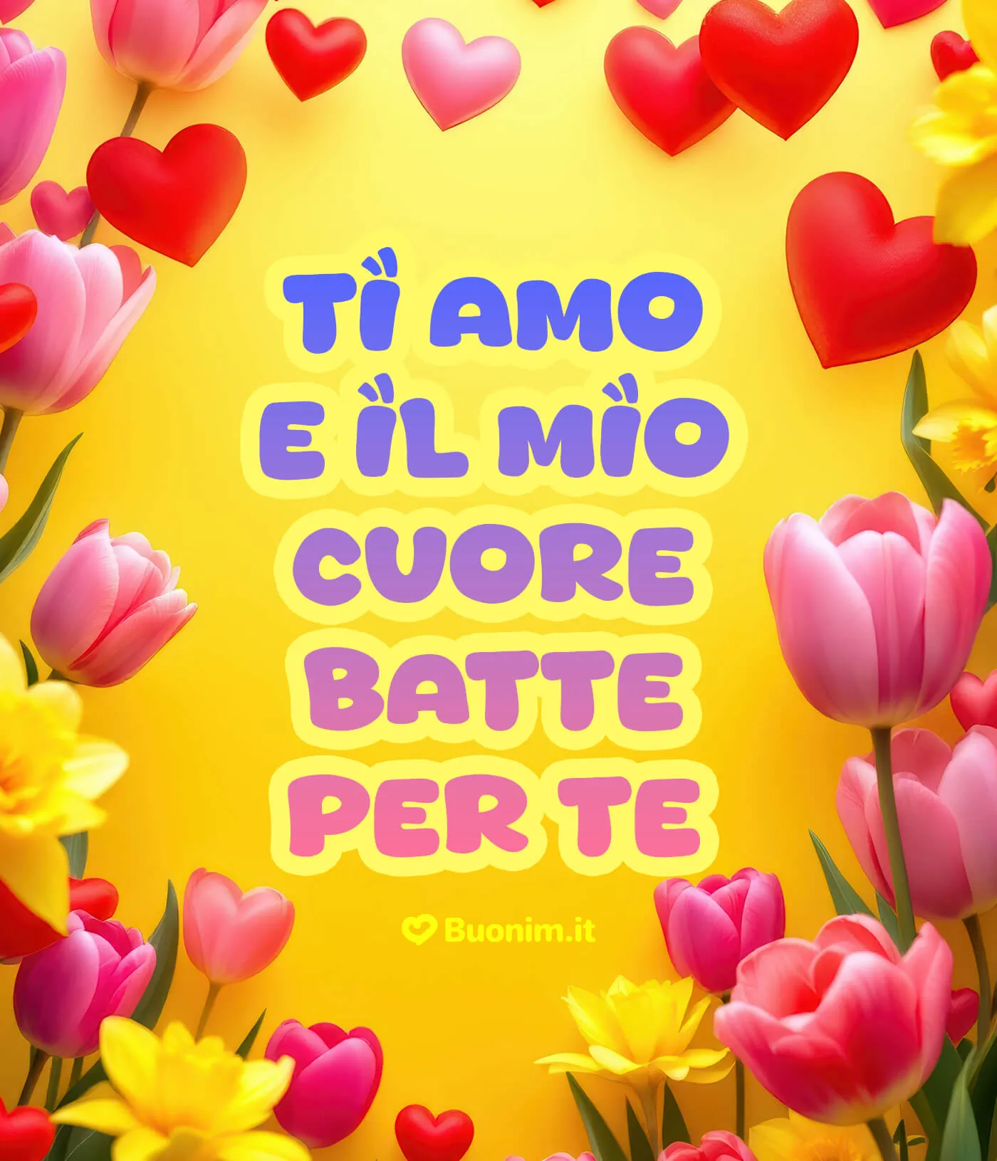 Immagine dell'amore che fa sorridere il cuore