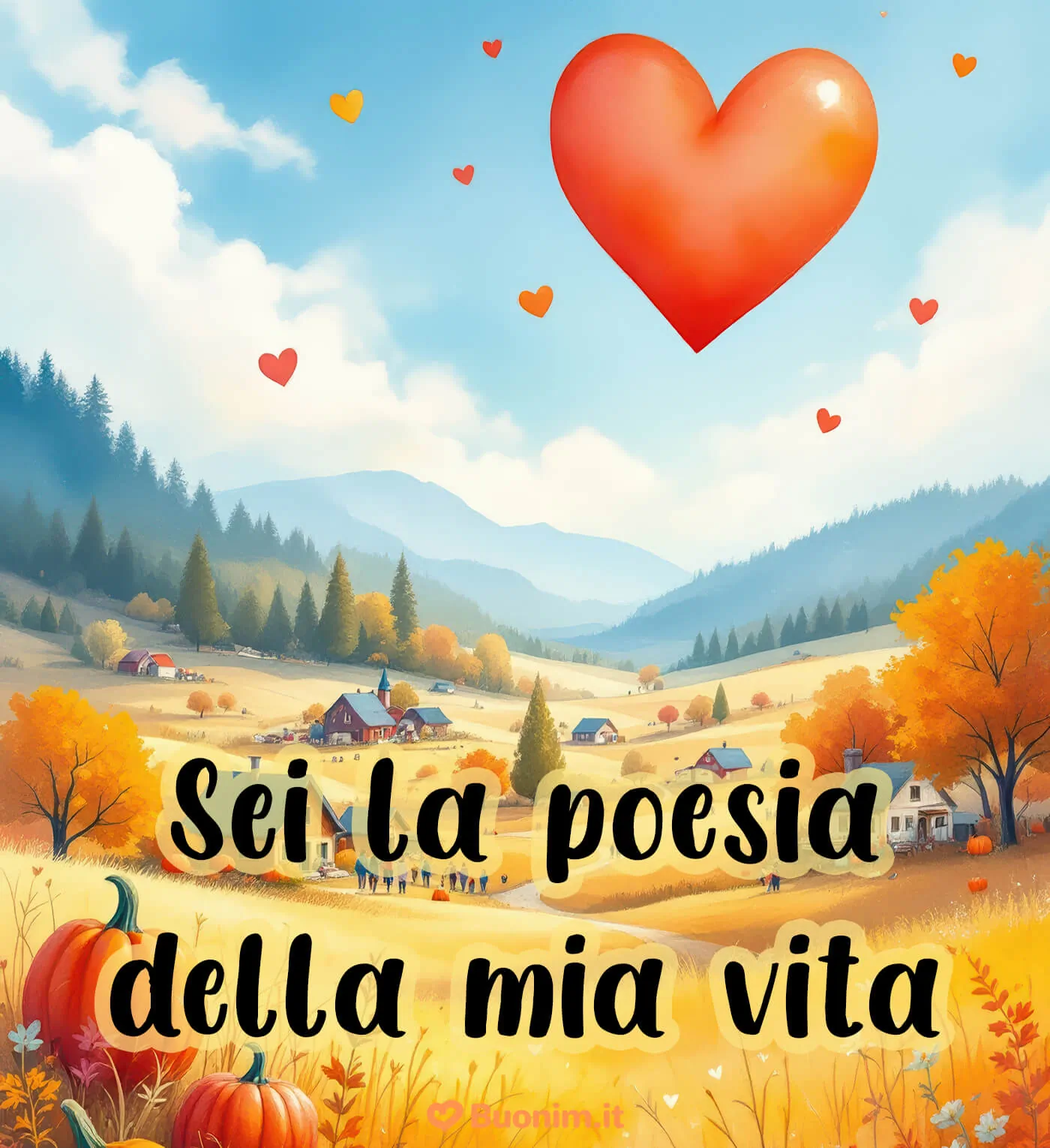 Immagine di amore vero con frasi per ispirare fiducia e serenità
