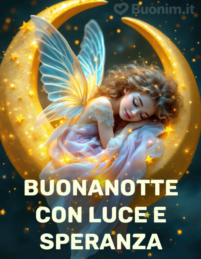 Immagine di angeli che augurano la buonanotte per riempire la notte di amore