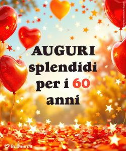immagini-di-buon-compleanno-per-i-60-anni-donna-con-fiori-e-torte-per