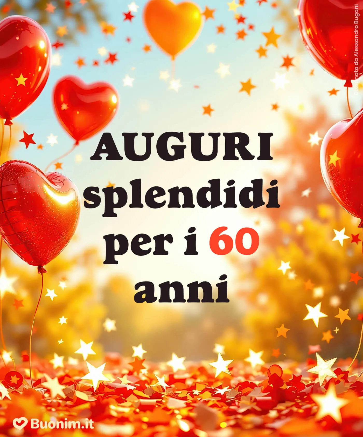 Immagine di auguri per i 60 anni di una donna da scaricare per l’anniversario e inviare su WhatsApp con un pensiero speciale Immagine di auguri per i 60 anni di una donna da scaricare per l’anniversario e inviare su WhatsApp con un pensiero speciale