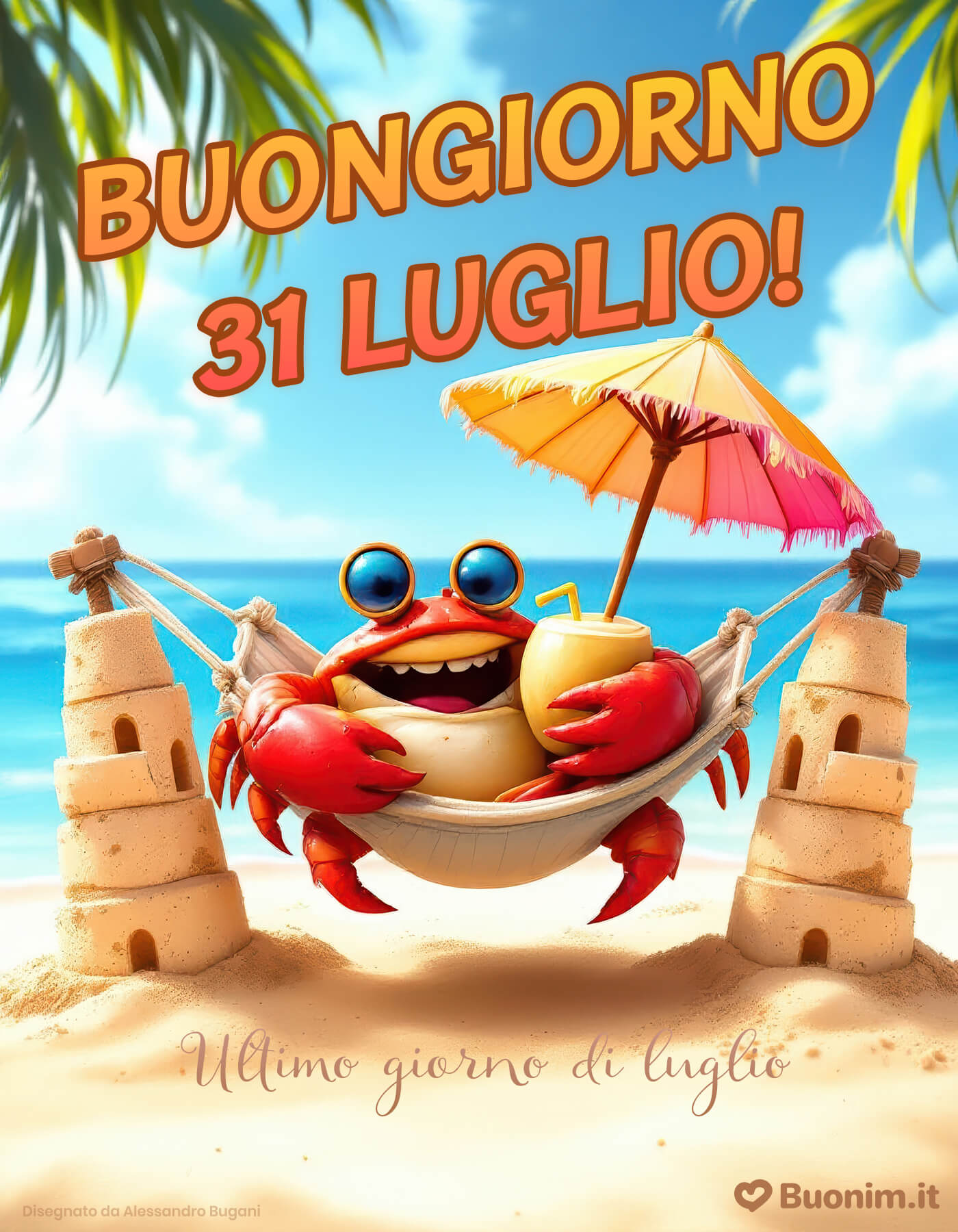 Immagine di buongiorno 31 luglio perfetta per salutare il mese con un sorriso, ti auguro un finale sereno e felice Immagine di buongiorno 31 luglio perfetta per salutare il mese con un sorriso, ti auguro un finale sereno e felice