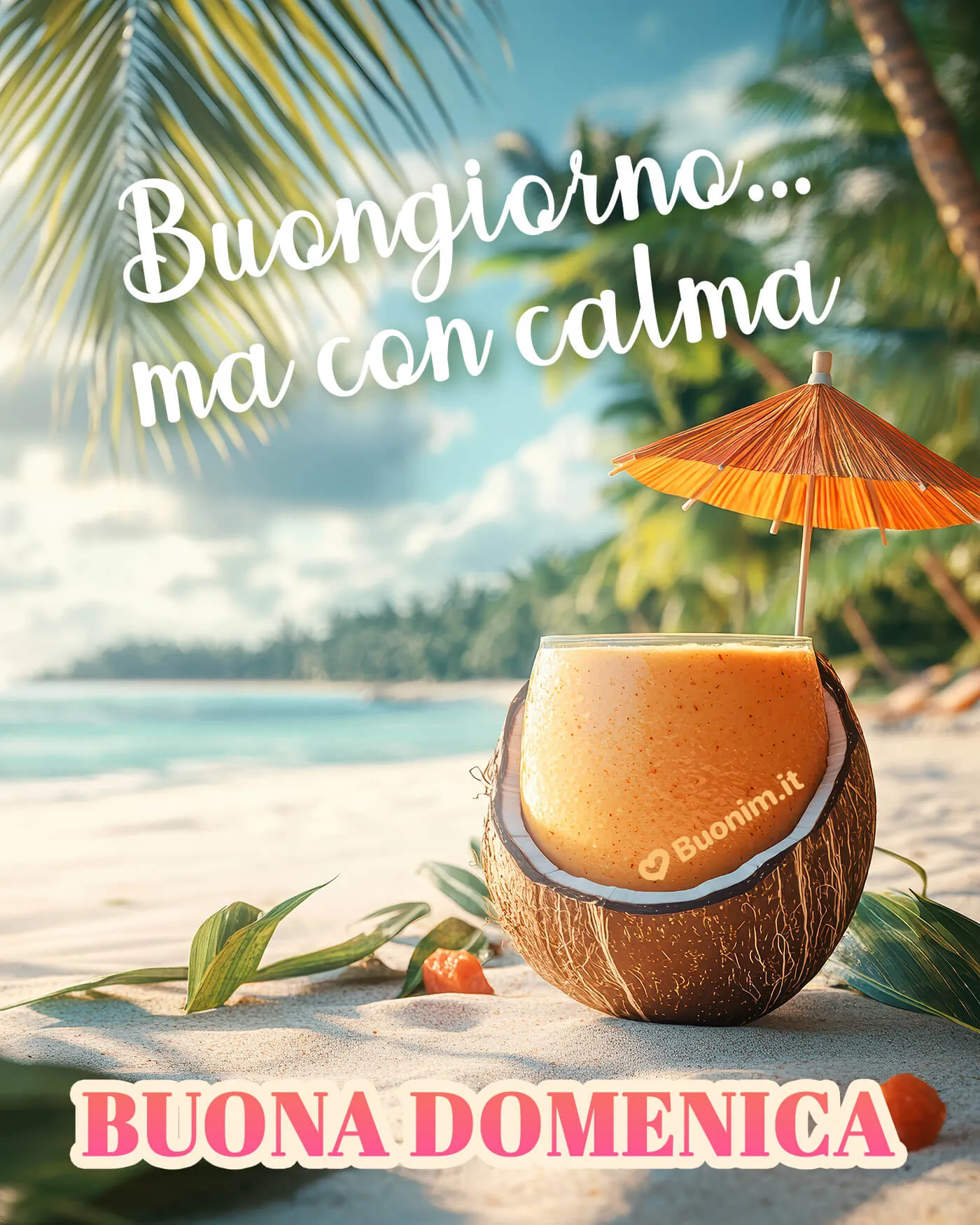 Immagine di buongiorno nuovissimo della domenica per augurare una giornata piena di luce e serenità