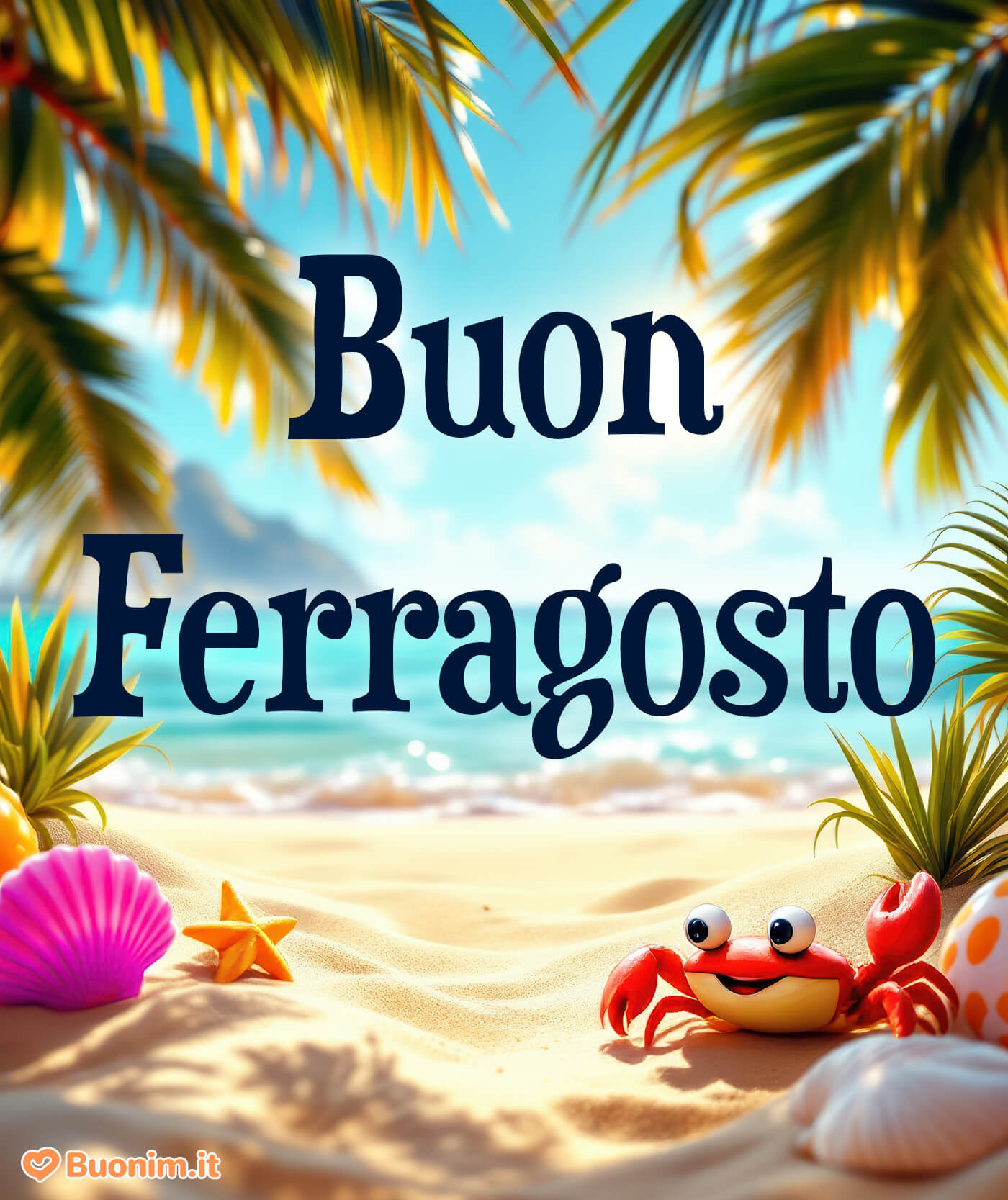 Immagine di buon Ferragosto comica per sorprendere chi ami Immagine divertente di buon Ferragosto per sorprendere con un sorriso