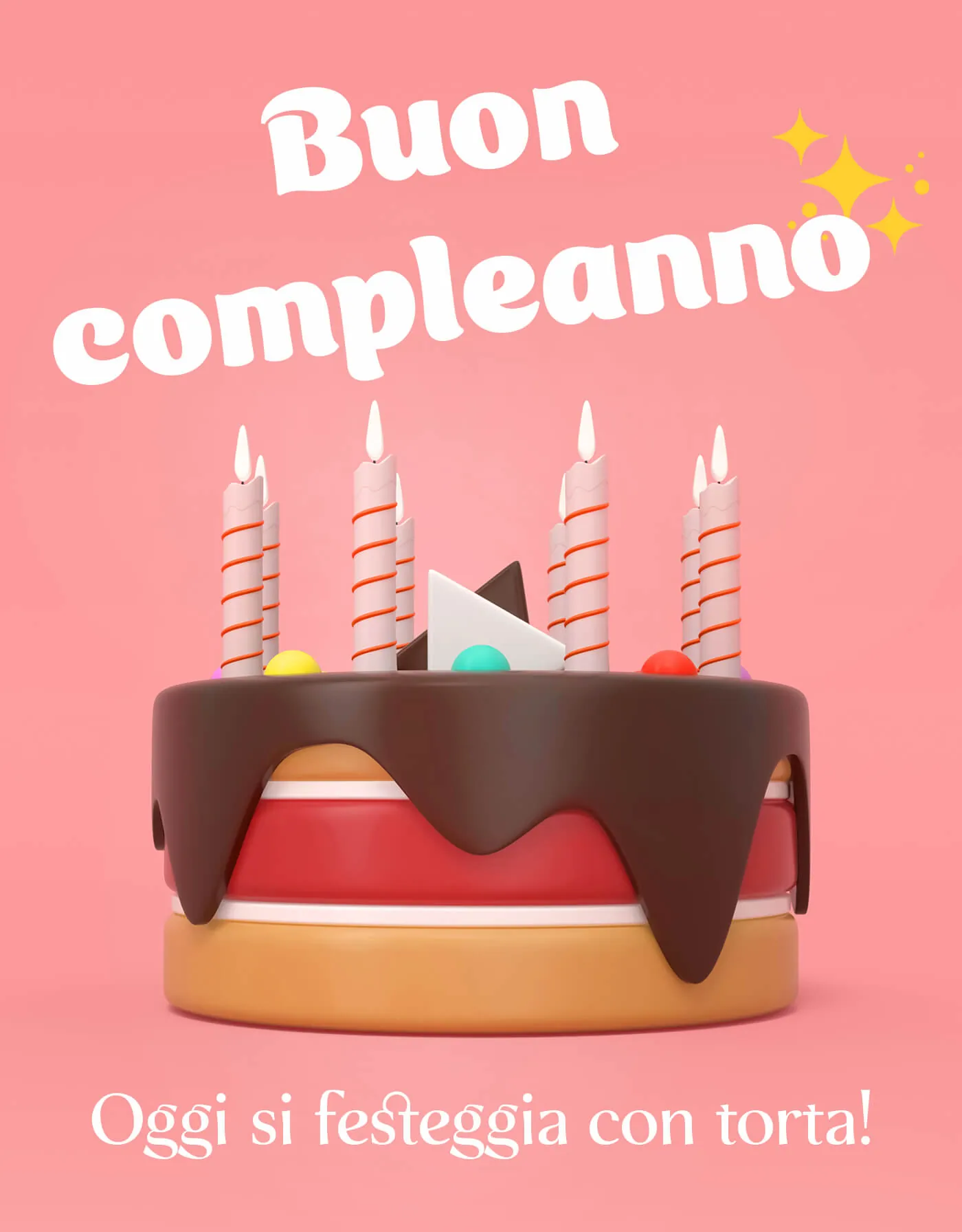 Immagine su torta di compleanno elegante da mandare con affetto a chi merita il meglio