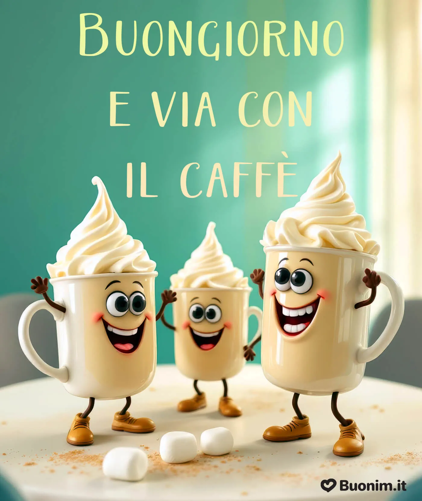 Buon inizio di settimana con il sorriso Immagini belle di buongiorno con caffè per accompagnare il tuo risveglio