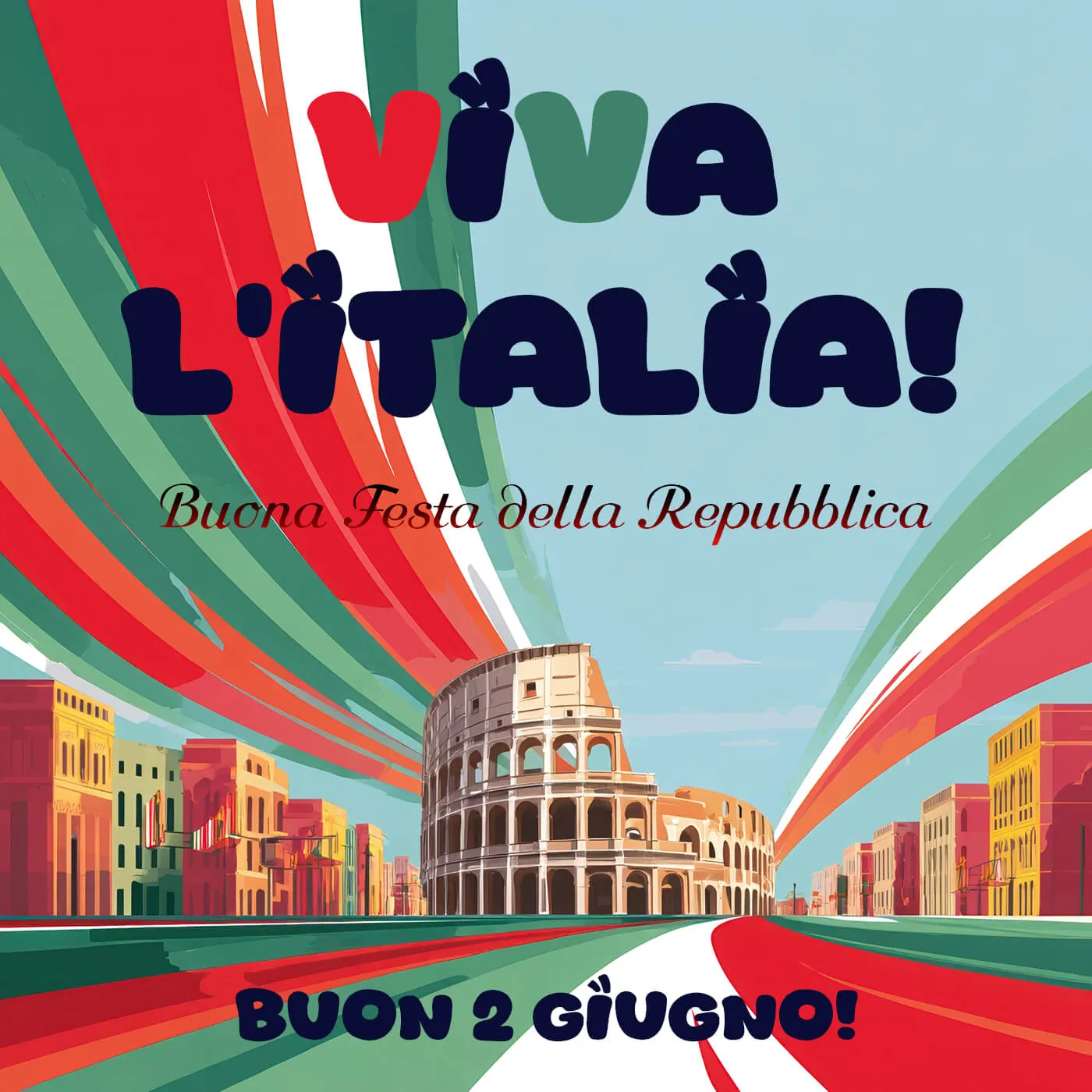 Immagini del 2 giugno Festa della Repubblica da inviare con un messaggio speciale