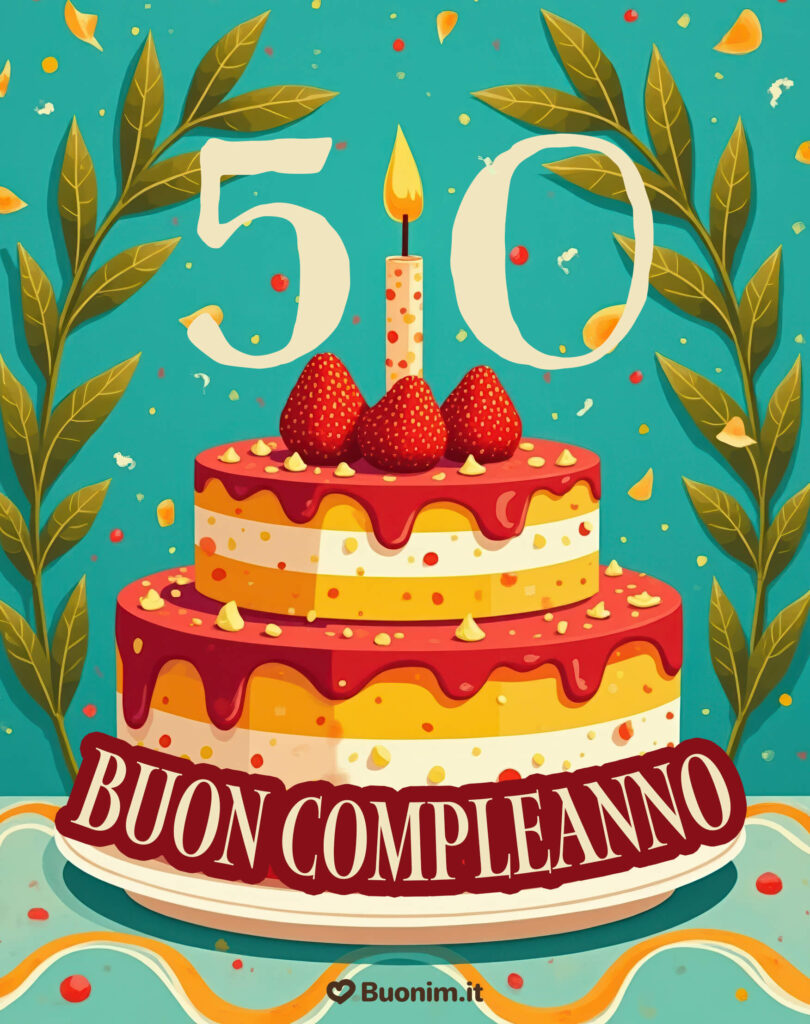 Immagini di auguri per i 50 anni da condividere con chi porta luce nella tua vita
