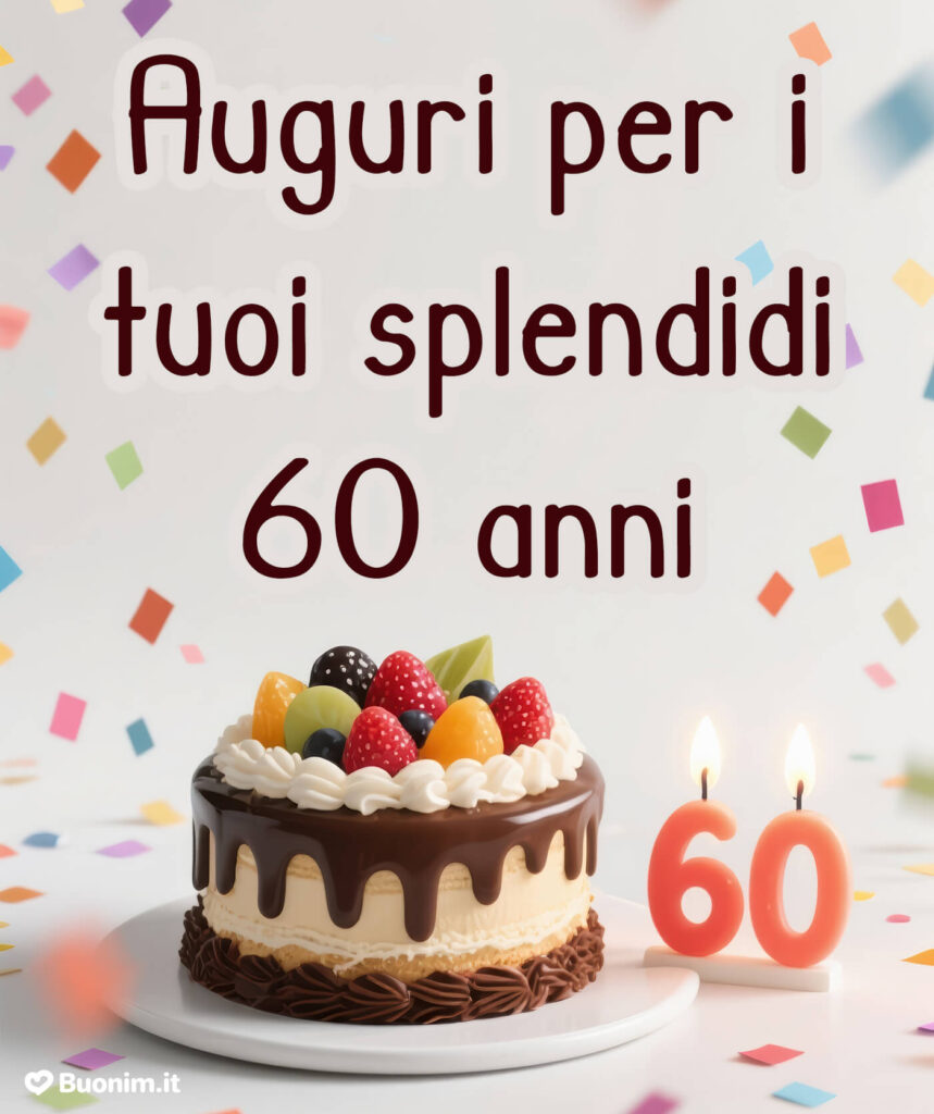Immagini di buon compleanno per i 60 anni per fare il pieno di affetto e luce