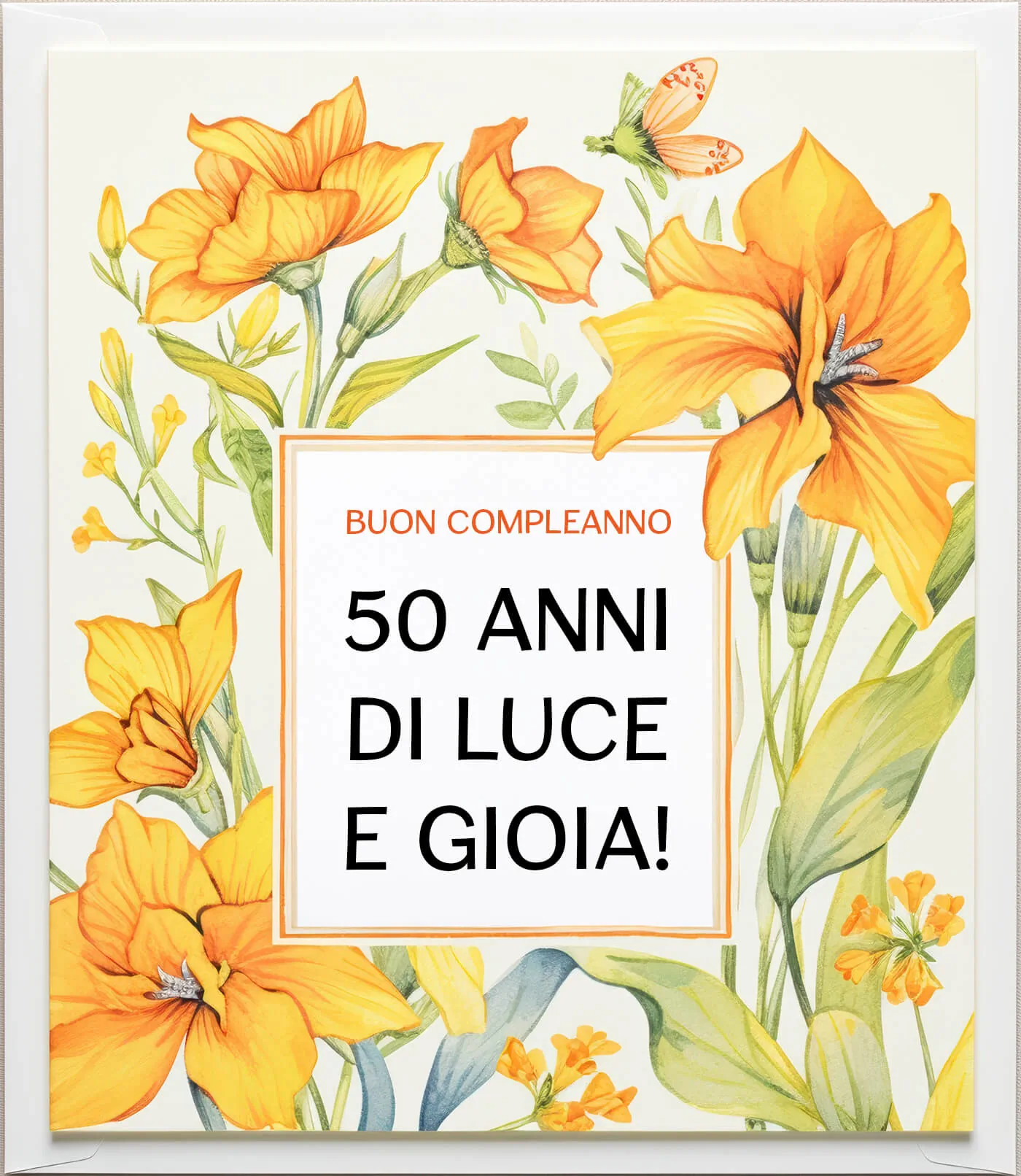 Immagini di fiori e pensieri per auguri di 50 anni da inviare su WhatsApp o incorniciare nei ricordi Immagini di fiori e pensieri per auguri di 50 anni da inviare su WhatsApp o incorniciare nei ricordi