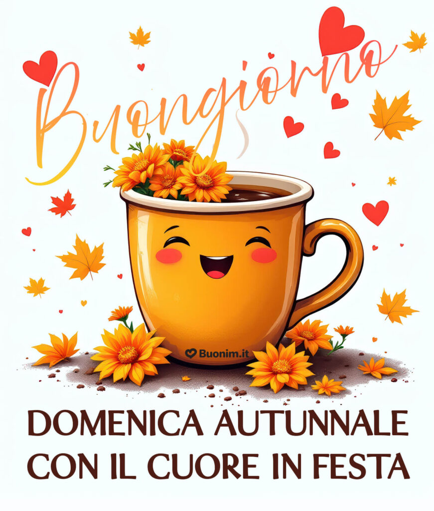 Immagini divertenti di buongiorno e buona domenica autunnale per sorridere insieme