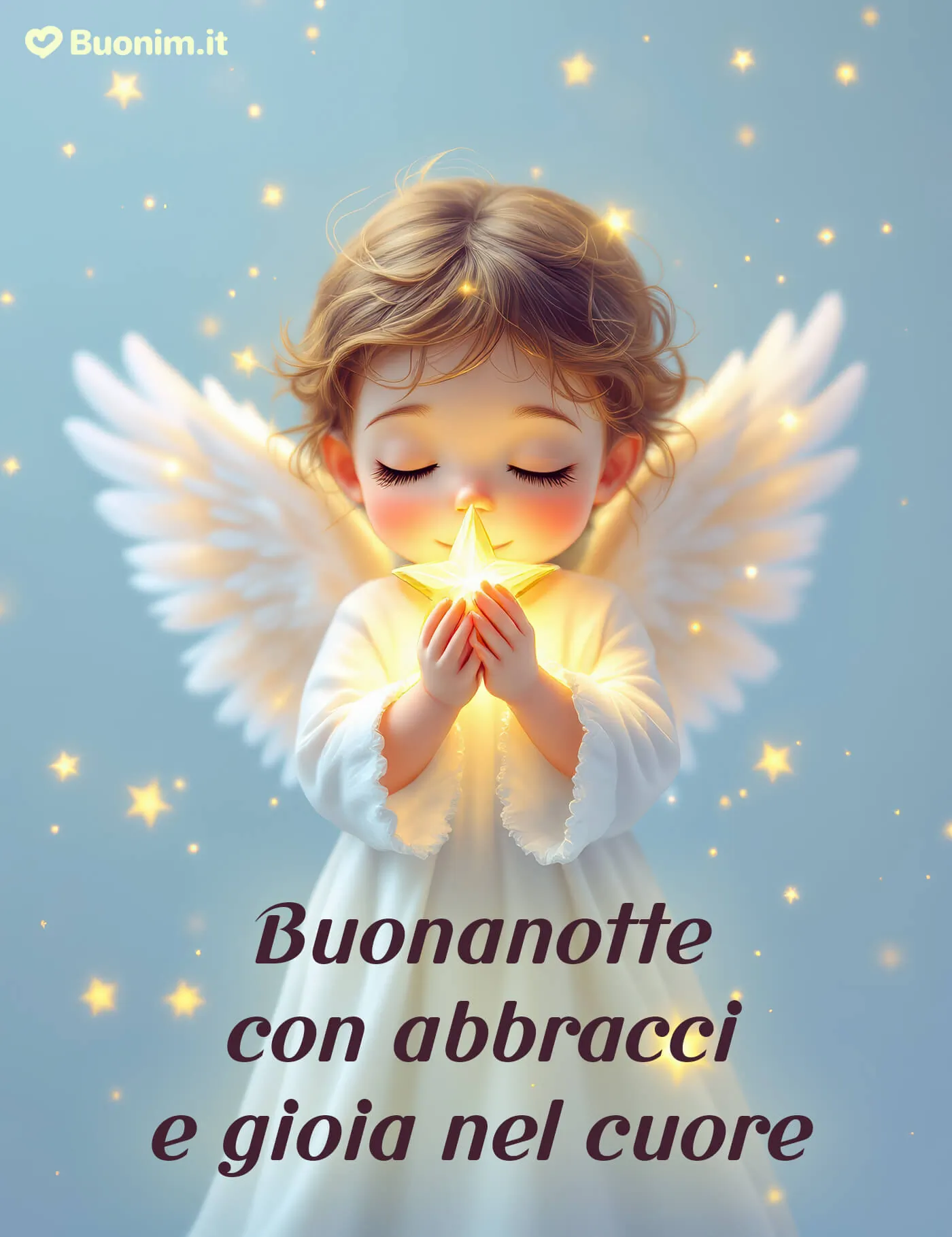 Immagini nuove con un abbraccio di buonanotte che porta serenità