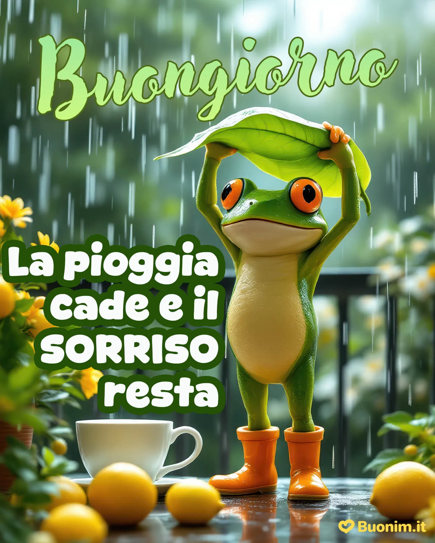 Immagini nuove di buongiorno con la pioggia per chi ami