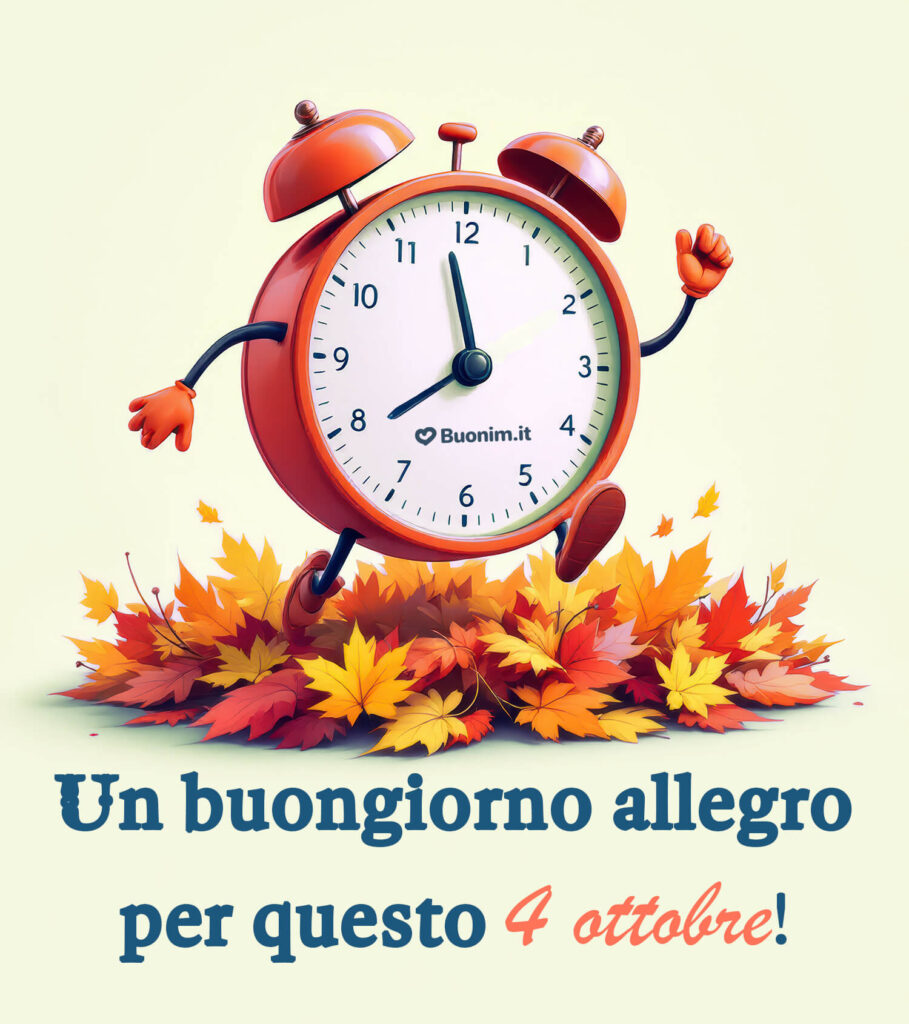 Immagini recenti di buongiorno con frasi belle per il 4 Ottobre da condividere con tanto amore