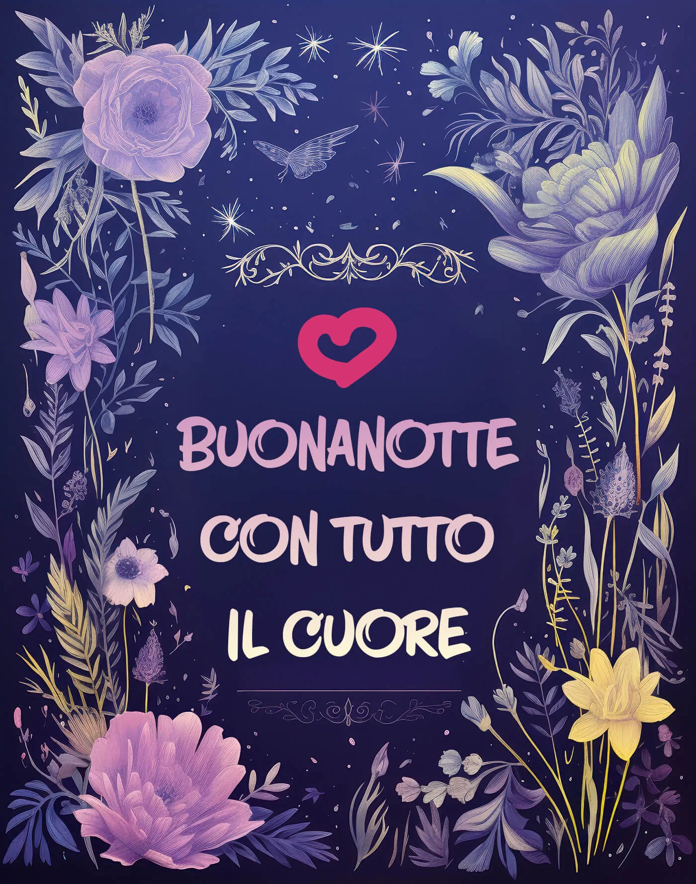 Immagini recenti di dolce notte per dire buonanotte con il cuore e parole sincere