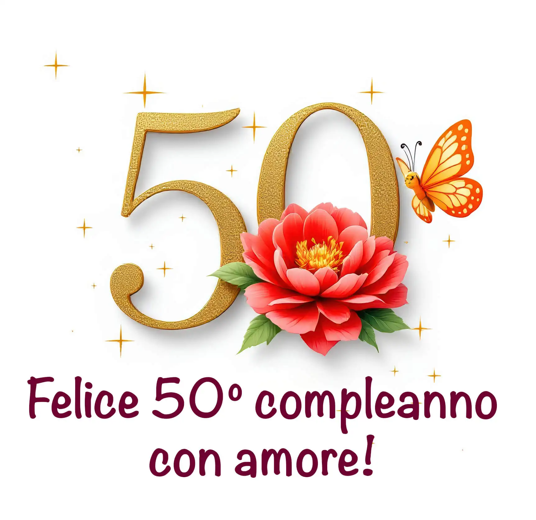 Immagini simpatiche per il compleanno dei 50 anni da mandare con un abbraccione