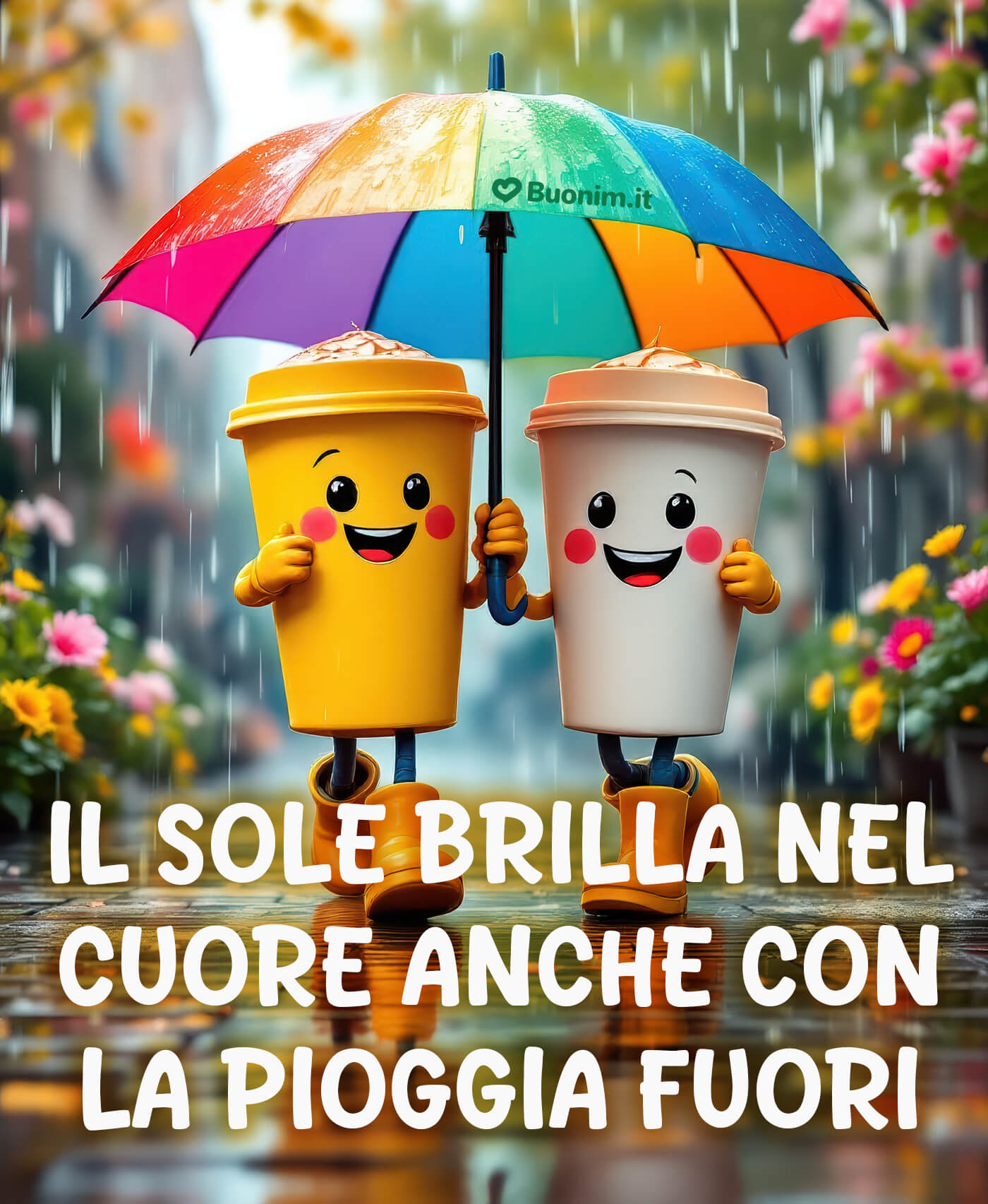 Un sorriso luminoso per colorare questa giornata piovosa Immagini spiritose e bellissime di buongiorno con la pioggia da mandare su WhatsApp