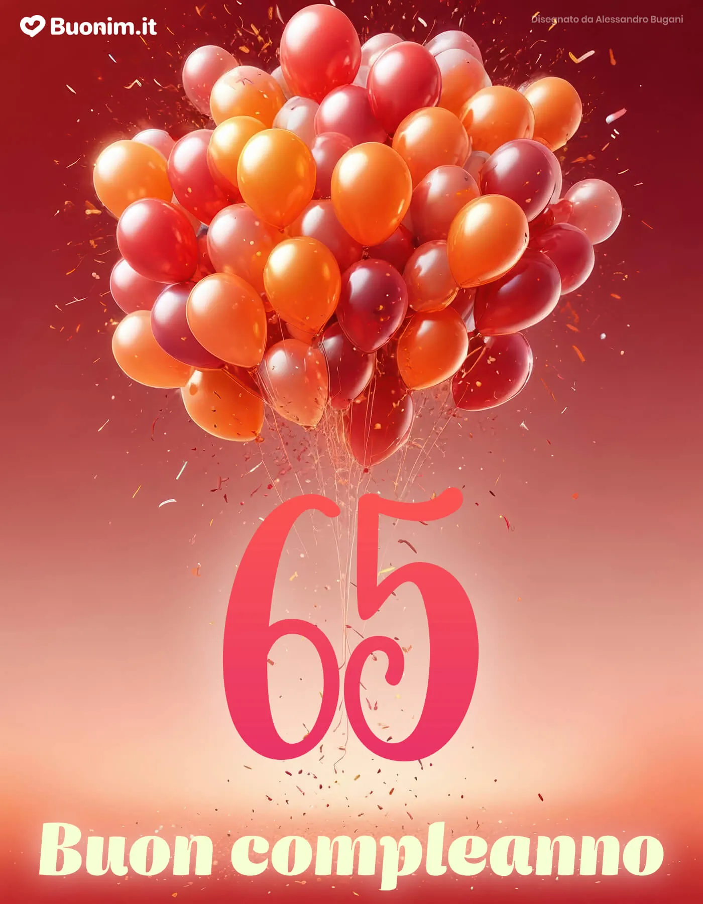 Immagini spiritose e biglietti con frasi simpatiche per il compleanno di 65 anni da condividere su WhatsApp con un sorriso