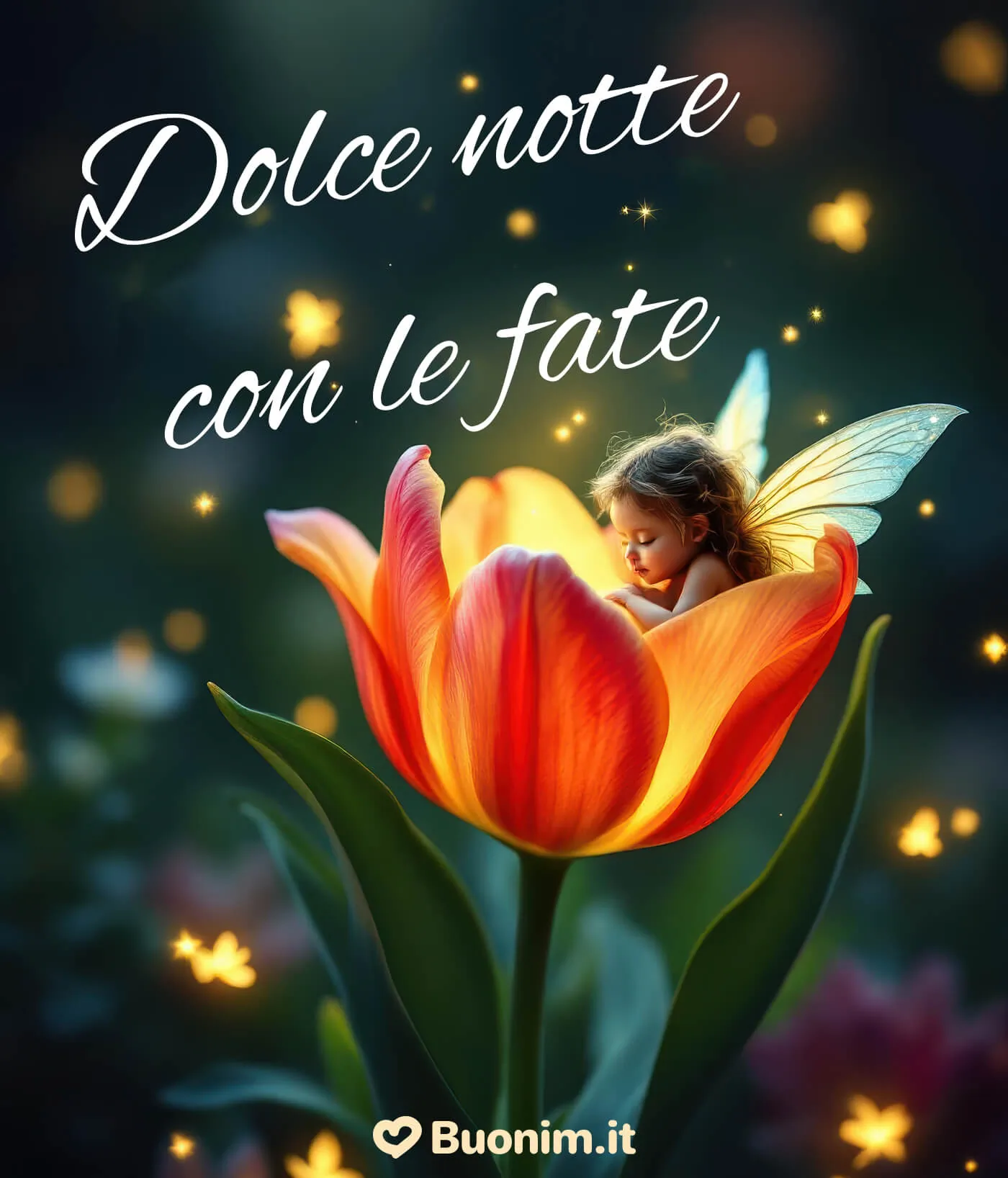 Immagini stupende di dolce notte con la rosa del sole per illuminare i tuoi sogni