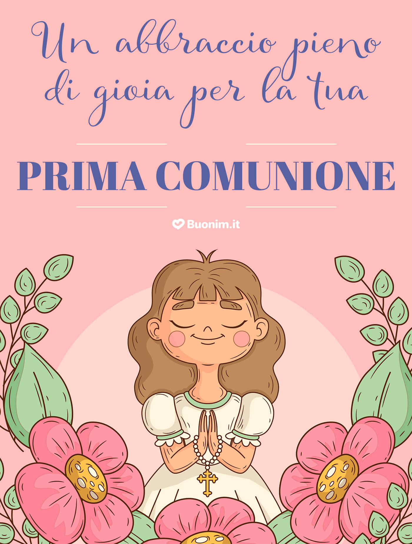 Immagini dolci per la prima comunione di una bambina speciale Immagini tenere per la prima comunione di una bambina speciale
