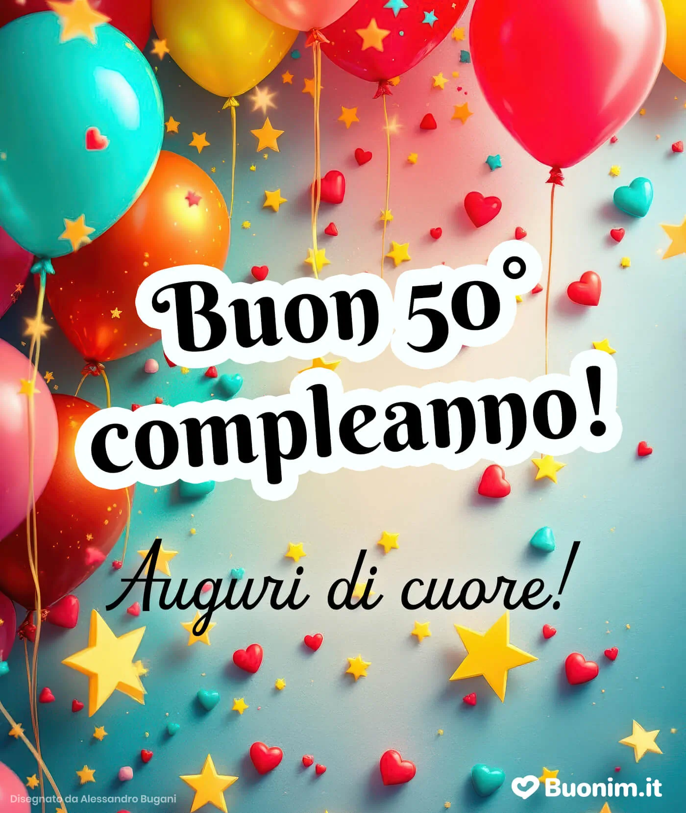 Invia un biglietto virtuale con immagini divertenti di buon compleanno per un uomo di 50 anni e fai partire il buonumore