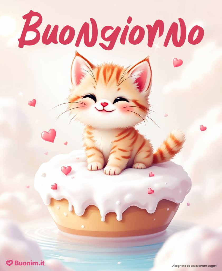 Invia una immagine di buongiorno per appassionati di gatti e sorprendi con un pensiero tenero