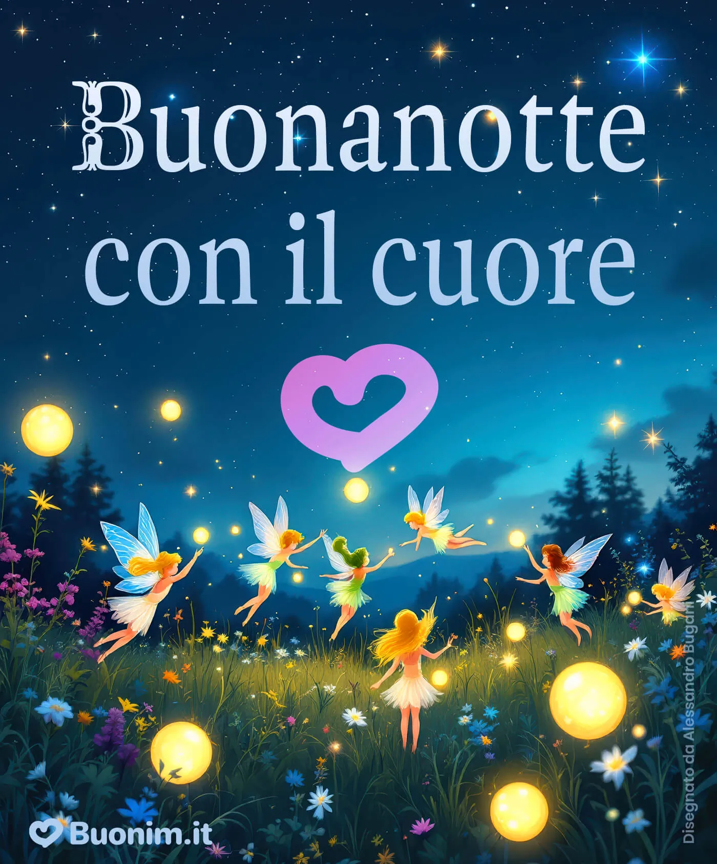 Le fate del sole ti aspettano con immagini nuove di buonanotte gratis per WhatsApp