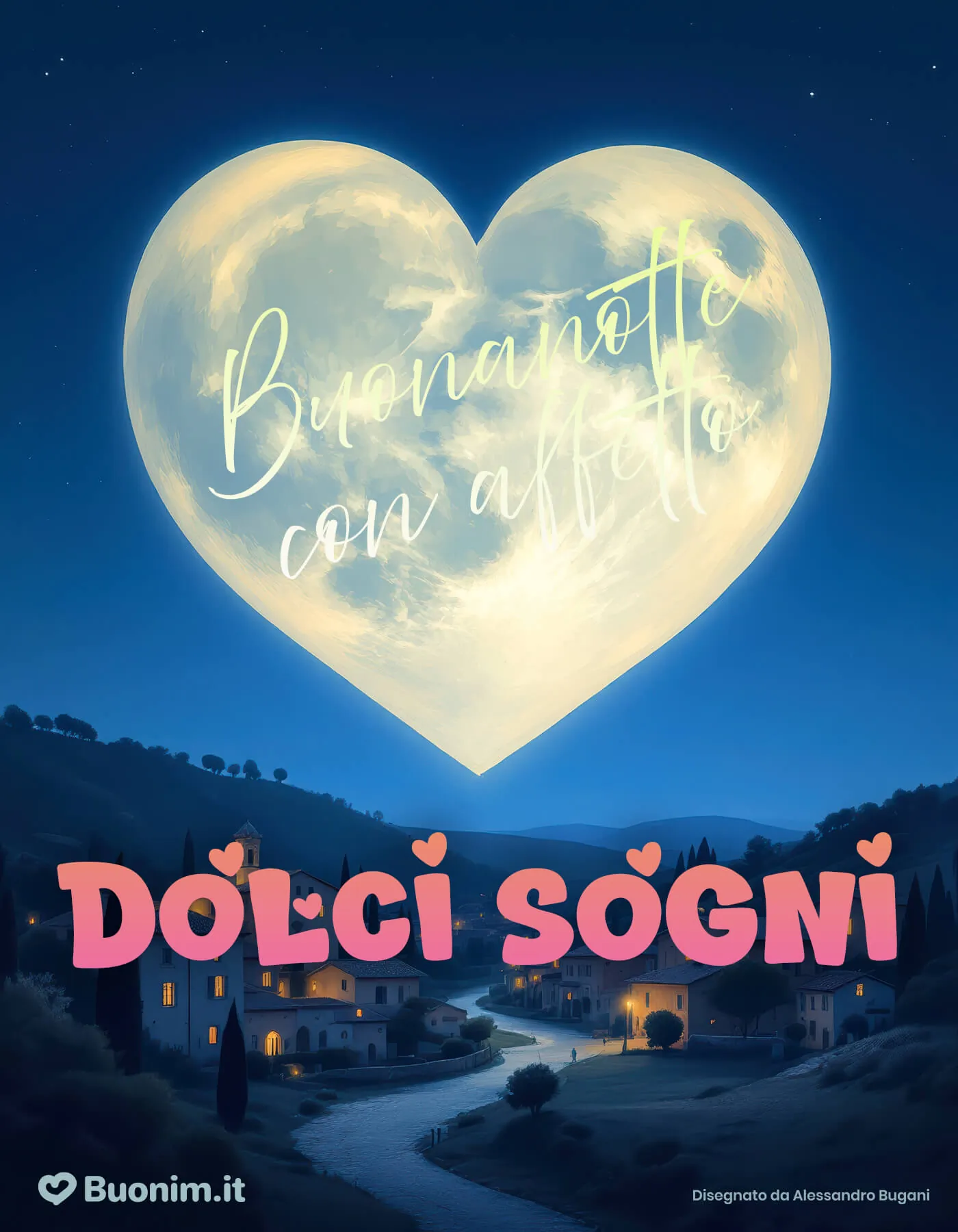 Le immagini di buonanotte con un abbraccio e affetto sono perfette per far sentire la tua vicinanza prima del riposo