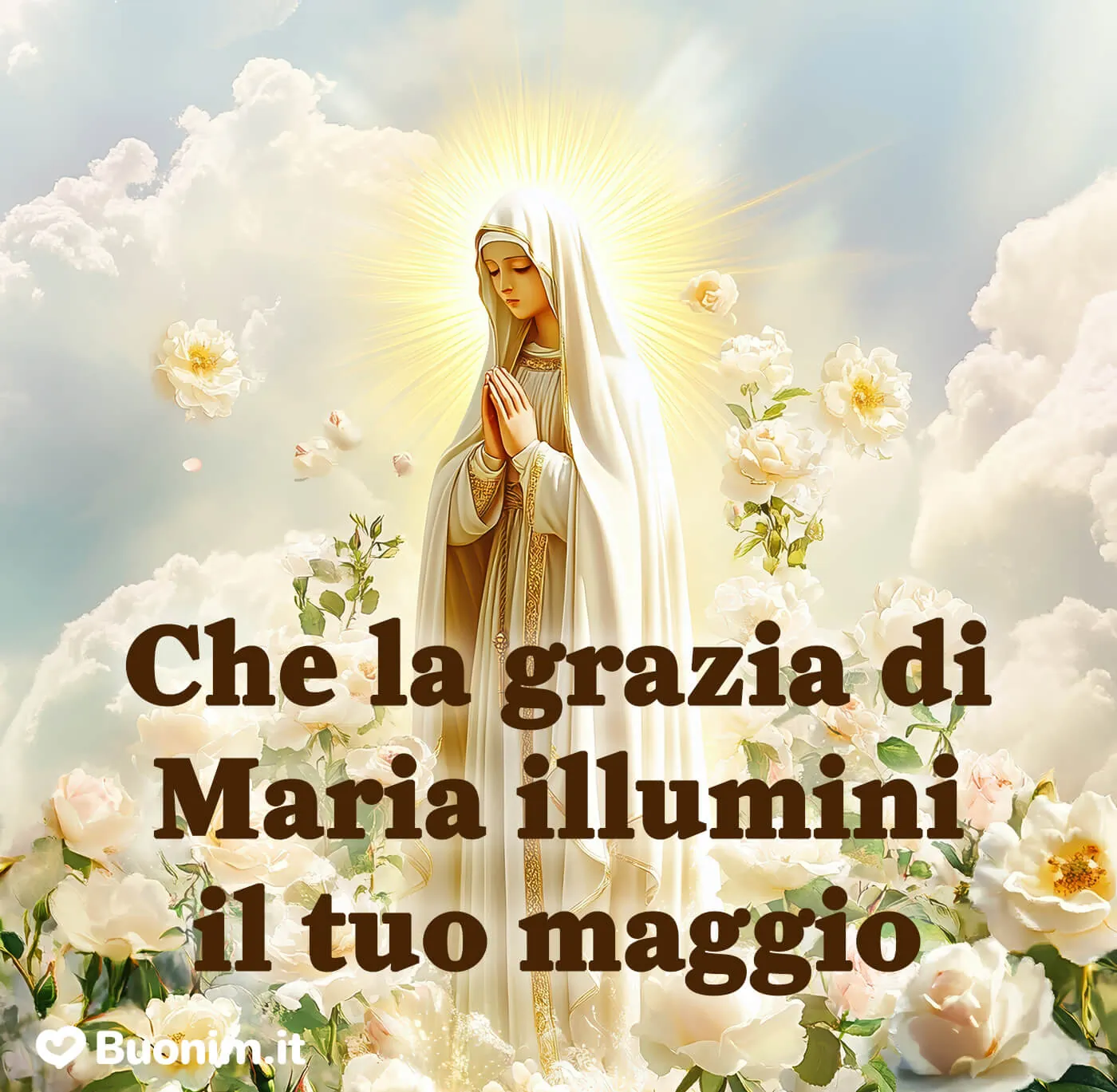 Le immagini di maggio dedicate alla Madonna sono un pensiero di pace da inviare con il cuore