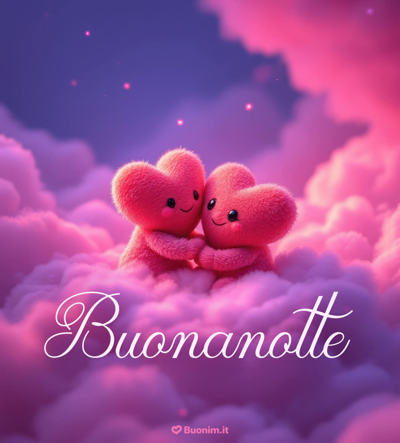 buonanotte con baci e abbracci