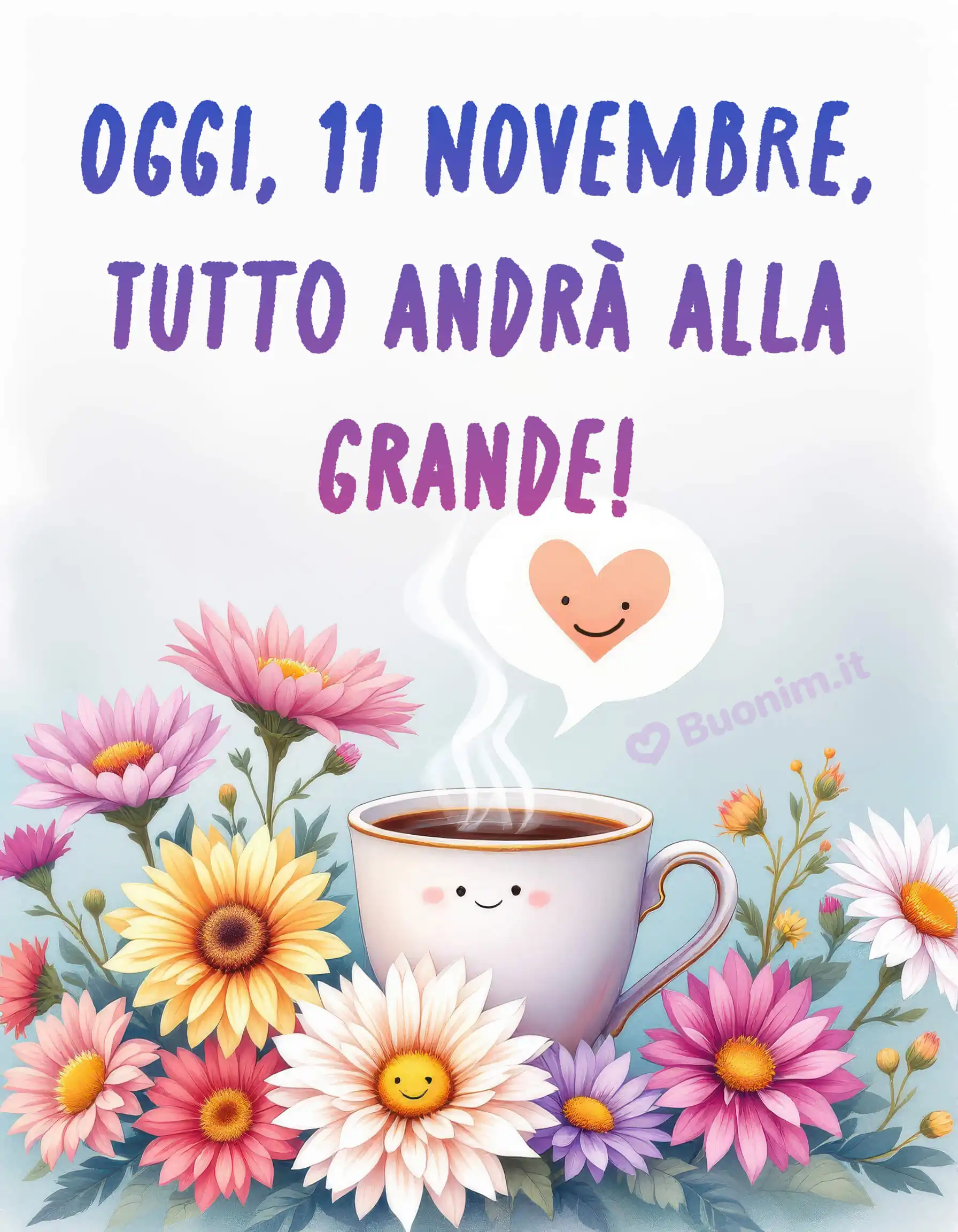 Oggi, 11 novembre, fiori e caffè portano fortuna Respira il profumo dell’autunno e parti con il cuore leggero. Scegli un pensiero bello per te e invialo su WhatsApp per regalare serenità.