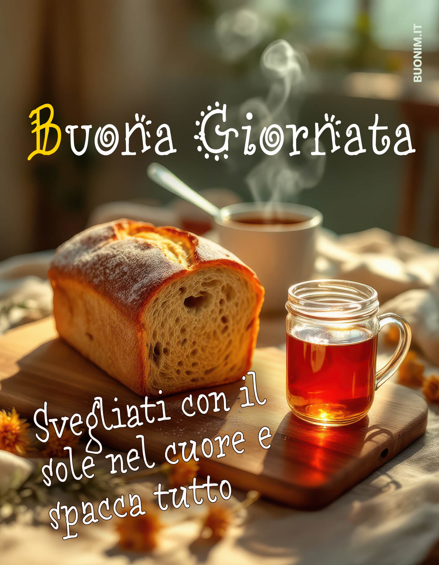 Pane caldo e miele per un dolce buongiorno Il pane appena sfornato, il miele e una bevanda calda rendono speciale anche il risveglio più semplice. Ti auguro un 21 febbraio sereno, con tante piccole gioie da assaporare.