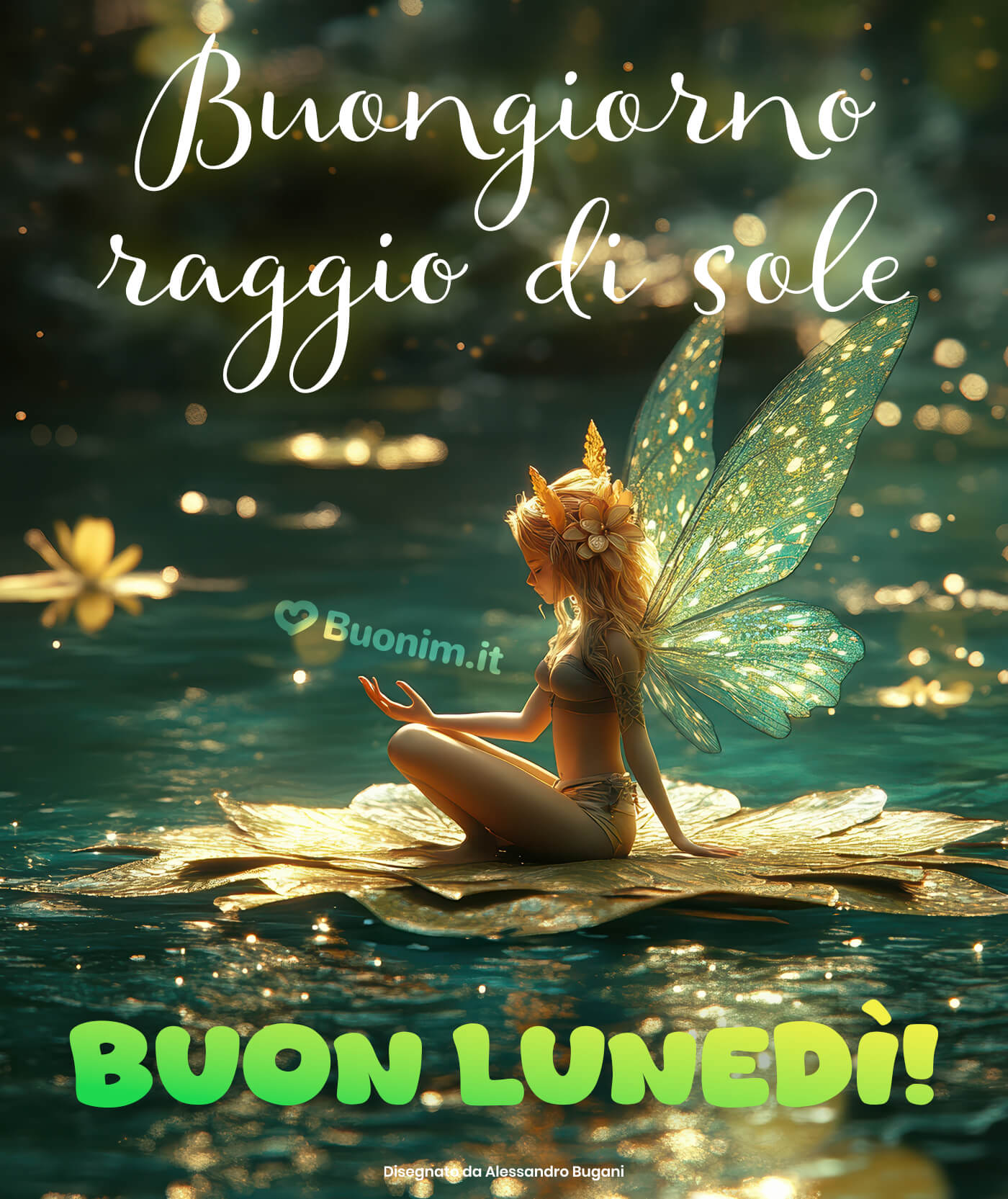 Raggio di sole per un lunedì magico Luce che danza sull’acqua e un pizzico di magia nel cuore. Ti auguro un lunedì pieno di energia buona e pensieri luminosi, perfetto da dedicare con affetto.
