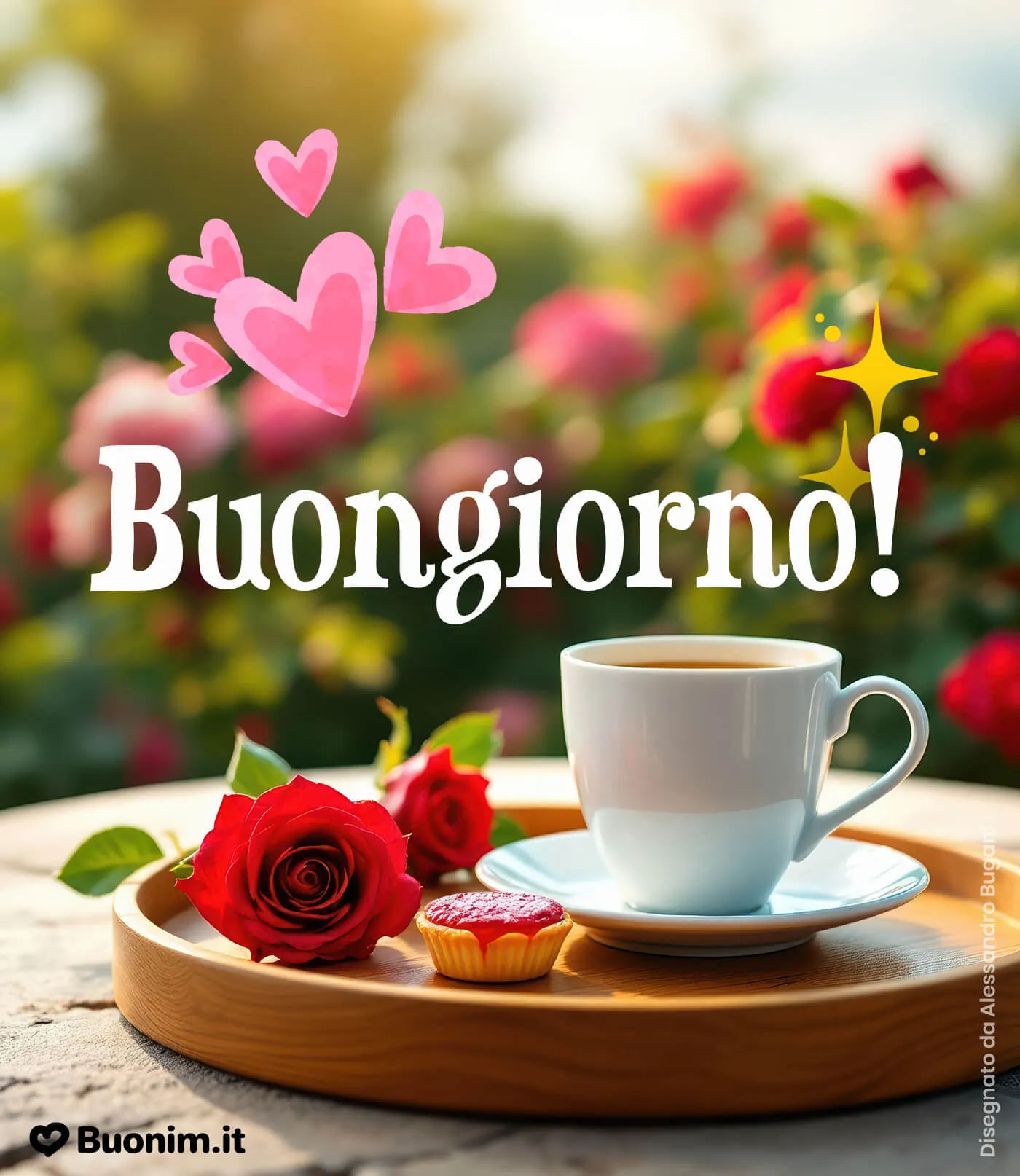 Regala un buongiorno con rose e caffè fumante a chi occupa un posto speciale nel tuo cuore
