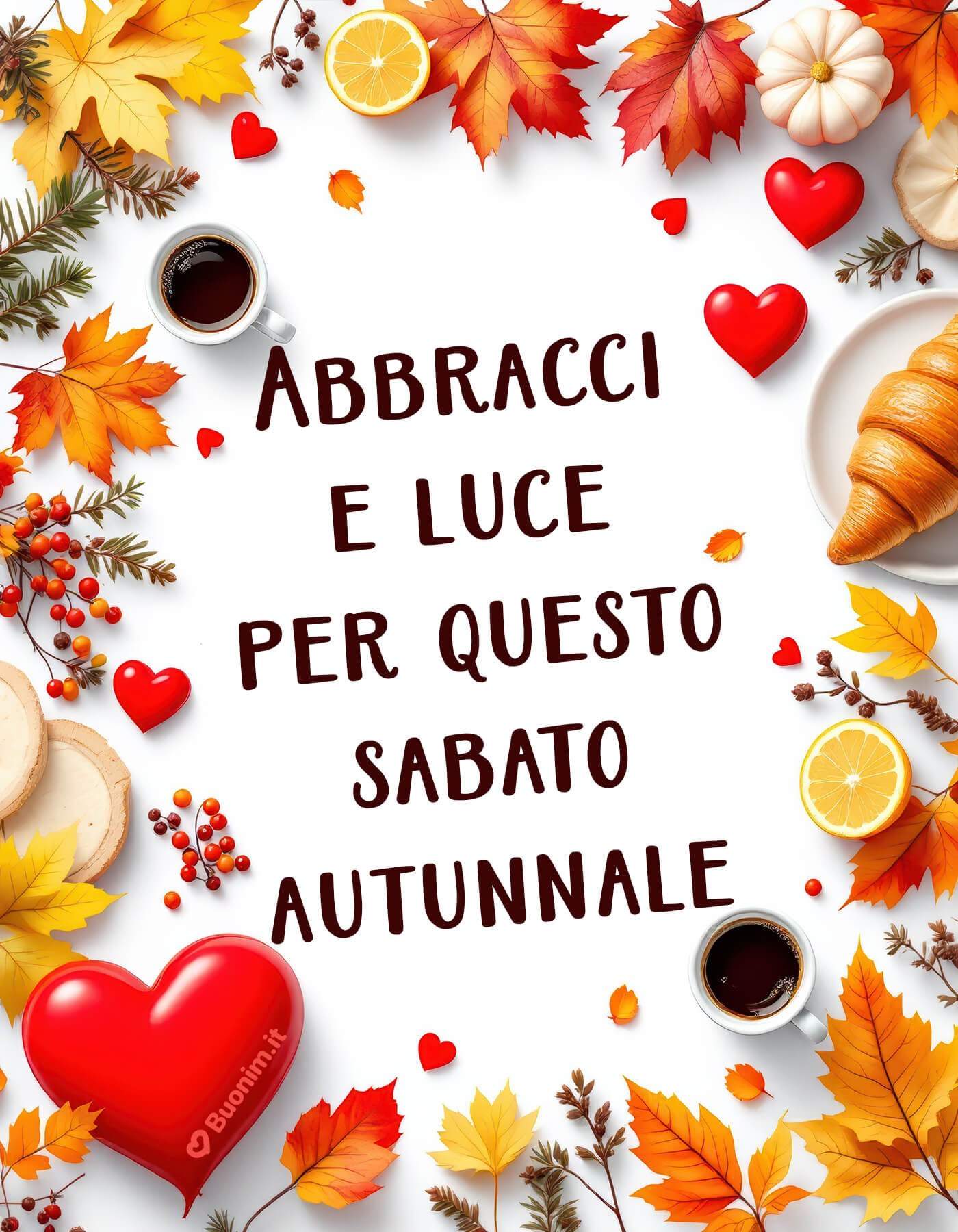 Ti auguro un sabato autunnale pieno di dolcezza Scarica belle immagini e regala un sabato autunnale pieno di luce e amore