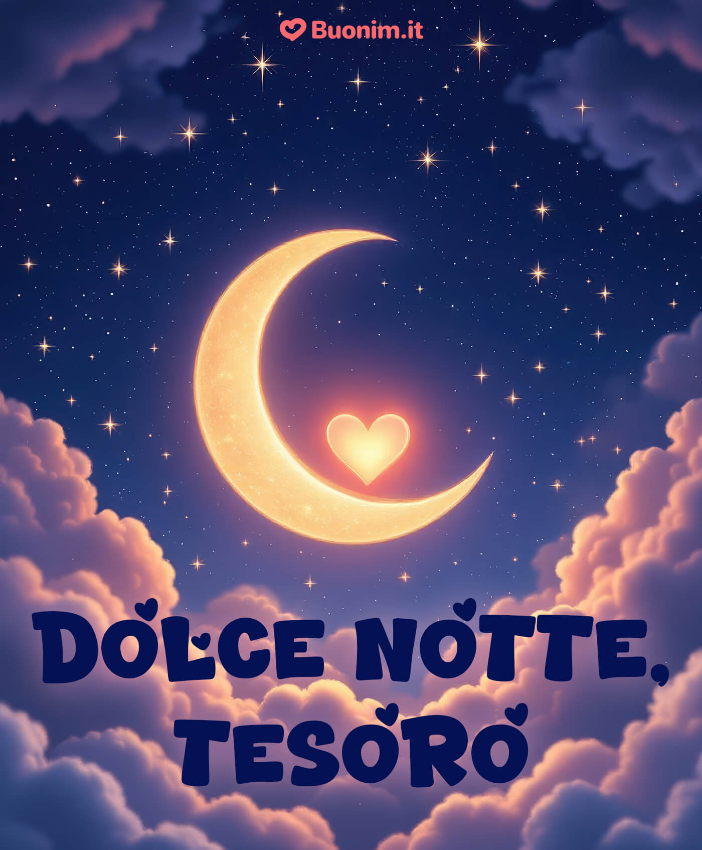 Dolce notte, amore mio, ti sogno Scarica gratis immagini romantiche di dolce notte per dire a domani con amore