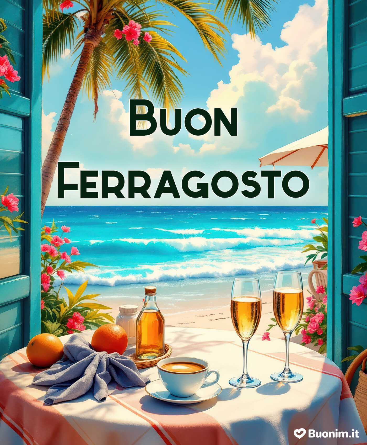 Auguri originali di Ferragosto per sorprendere chi li riceve Scarica immagini di buon Ferragosto per augurare una giornata felice a chi ami