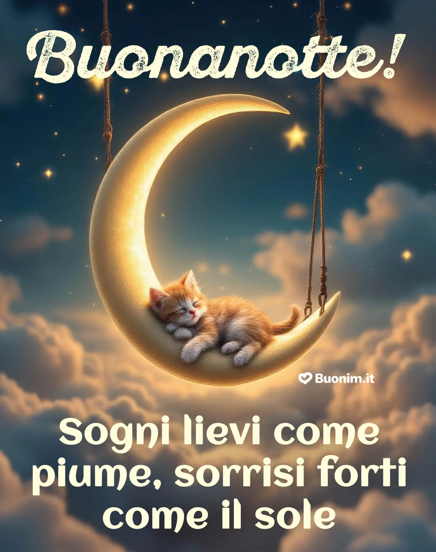 Scarica immagini di buonanotte a domani con gatti per un arrivederci dolcissimo