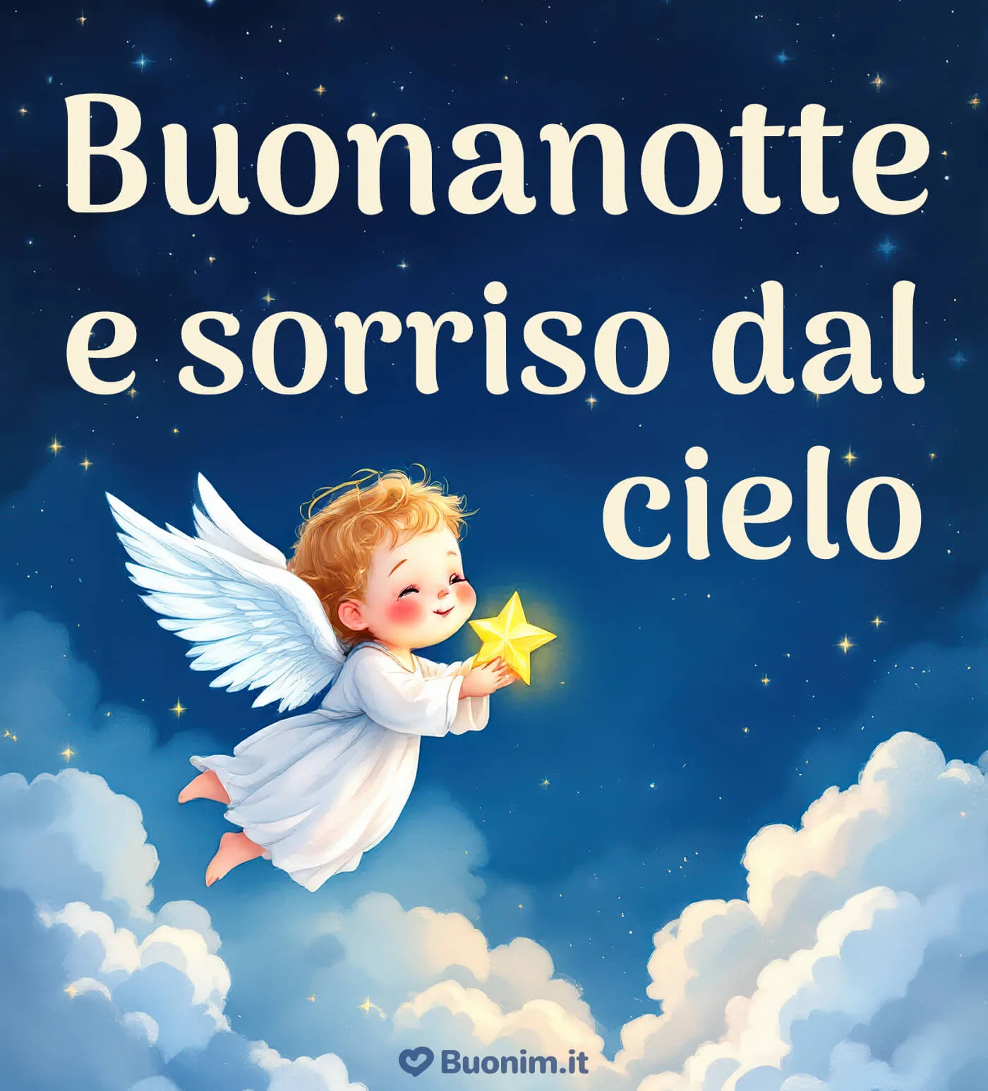 Scarica immagini di buonanotte con gli angeli custodi per regalare pace e serenità a chi ami