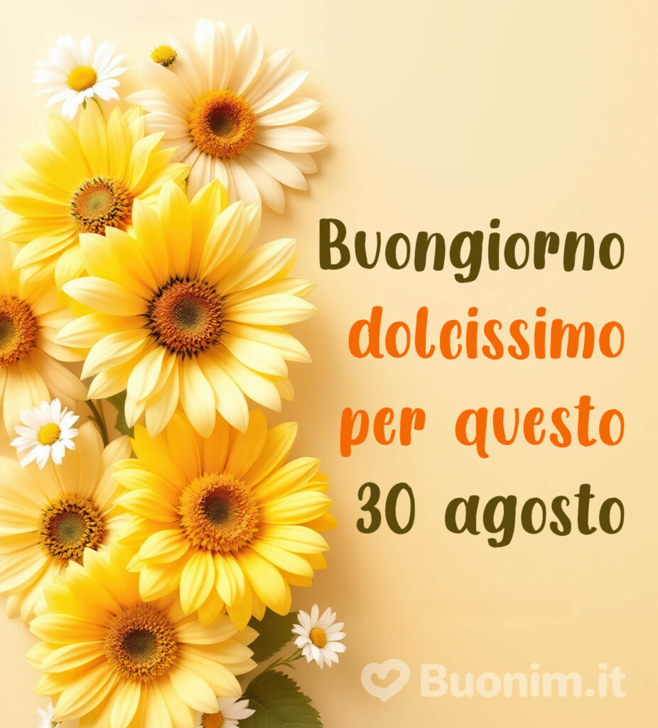 Scarica immagini di buongiorno 30 agosto per iniziare la giornata con un abbraccione pieno di luce