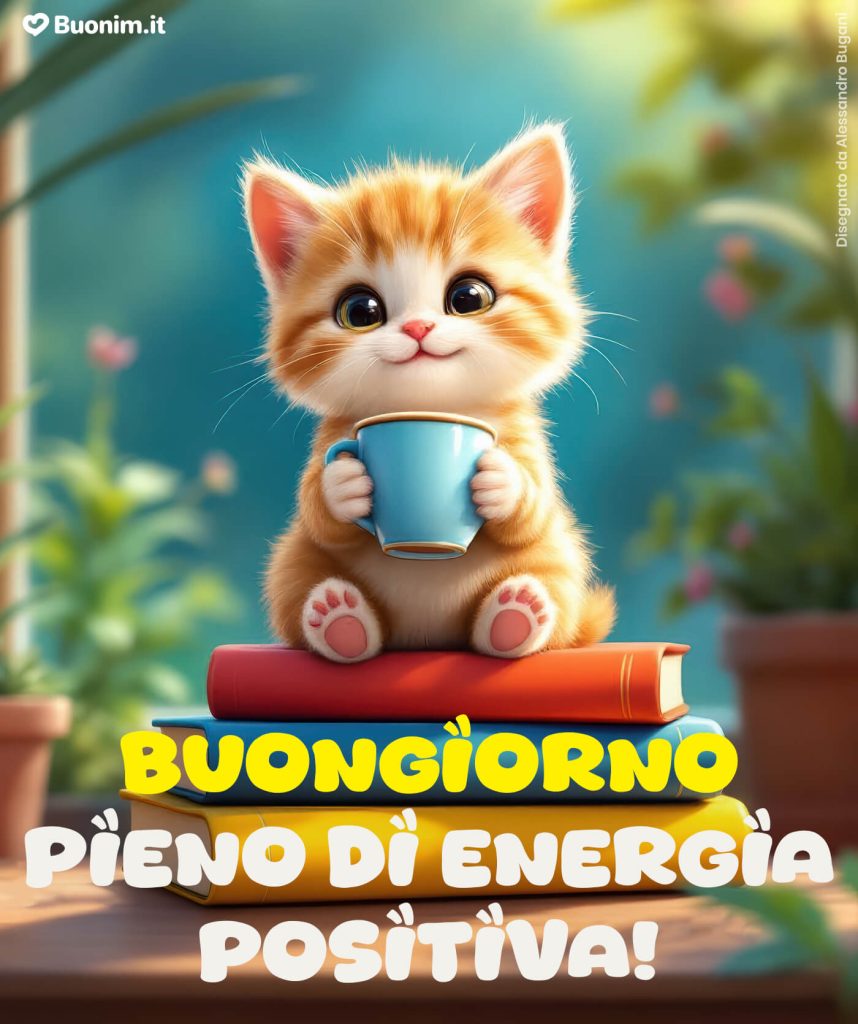 Scarica immagini di buongiorno con gatti per iniziare la giornata con un sorriso e regalare un pensiero affettuoso