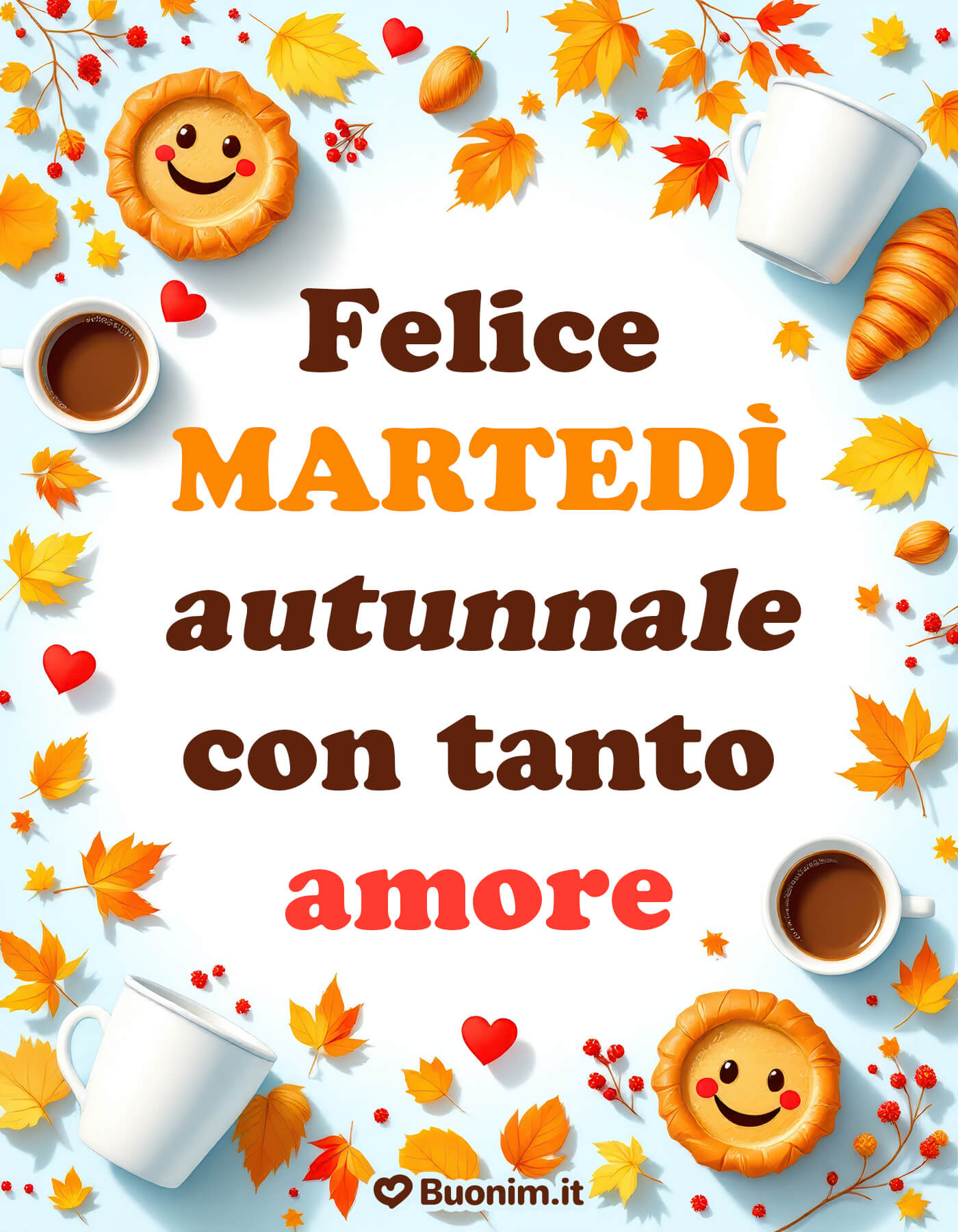 Immagini bellissime di buon martedì autunnale per un giorno speciale Scarica immagini nuove gratis per WhatsApp e regala un buongiornissimo pieno di sorrisi