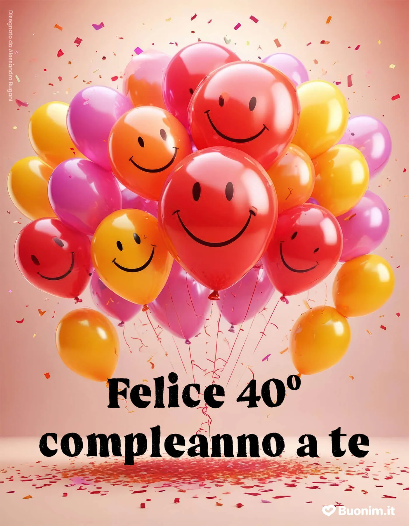Scopri idee per il compleanno di 40 anni di una donna con immagini divertenti e palloni pieni di festa